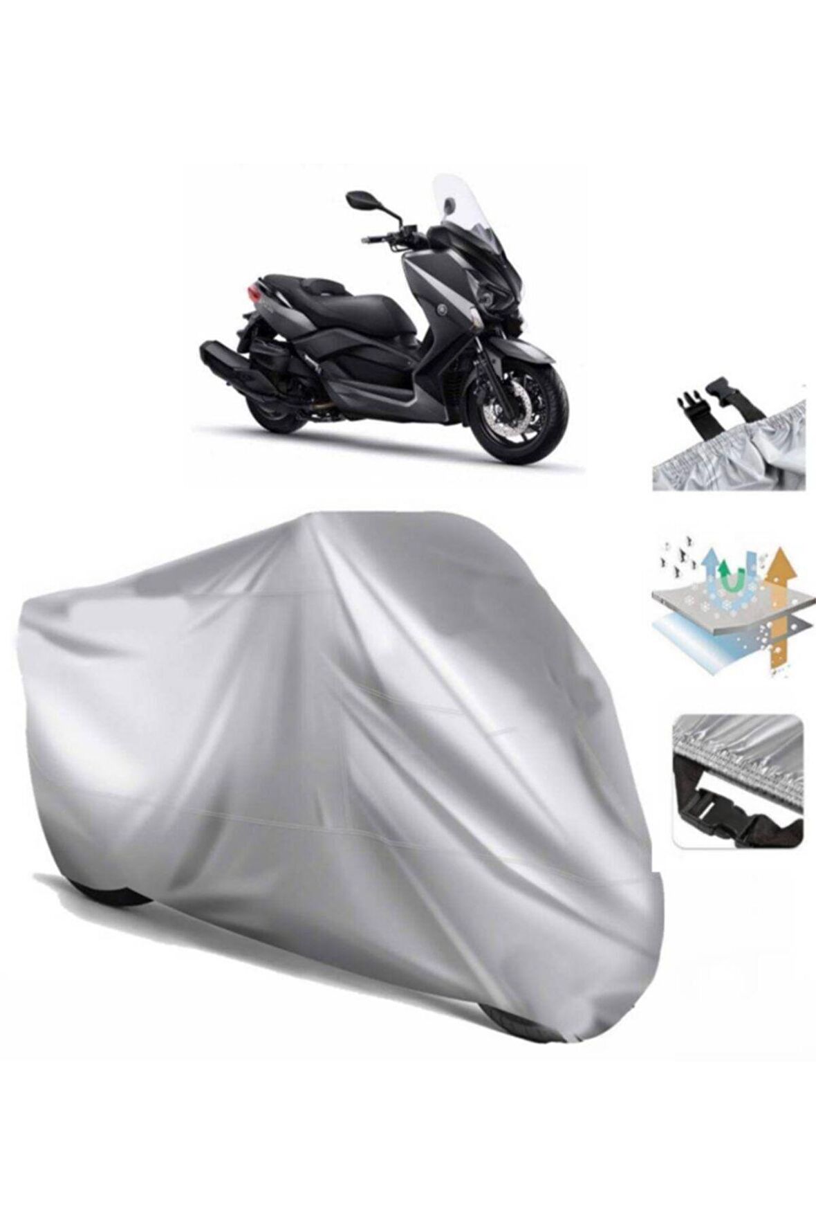 Yamaha X-max 400 Abs Motosiklet Brandası Motor Branda (bağlantı Tokalı)