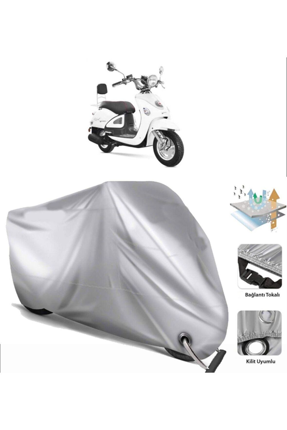 Yuki Zn-100t-e5 Legend Motosiklet Brandası Motor Branda (bağlantı Tokalı)