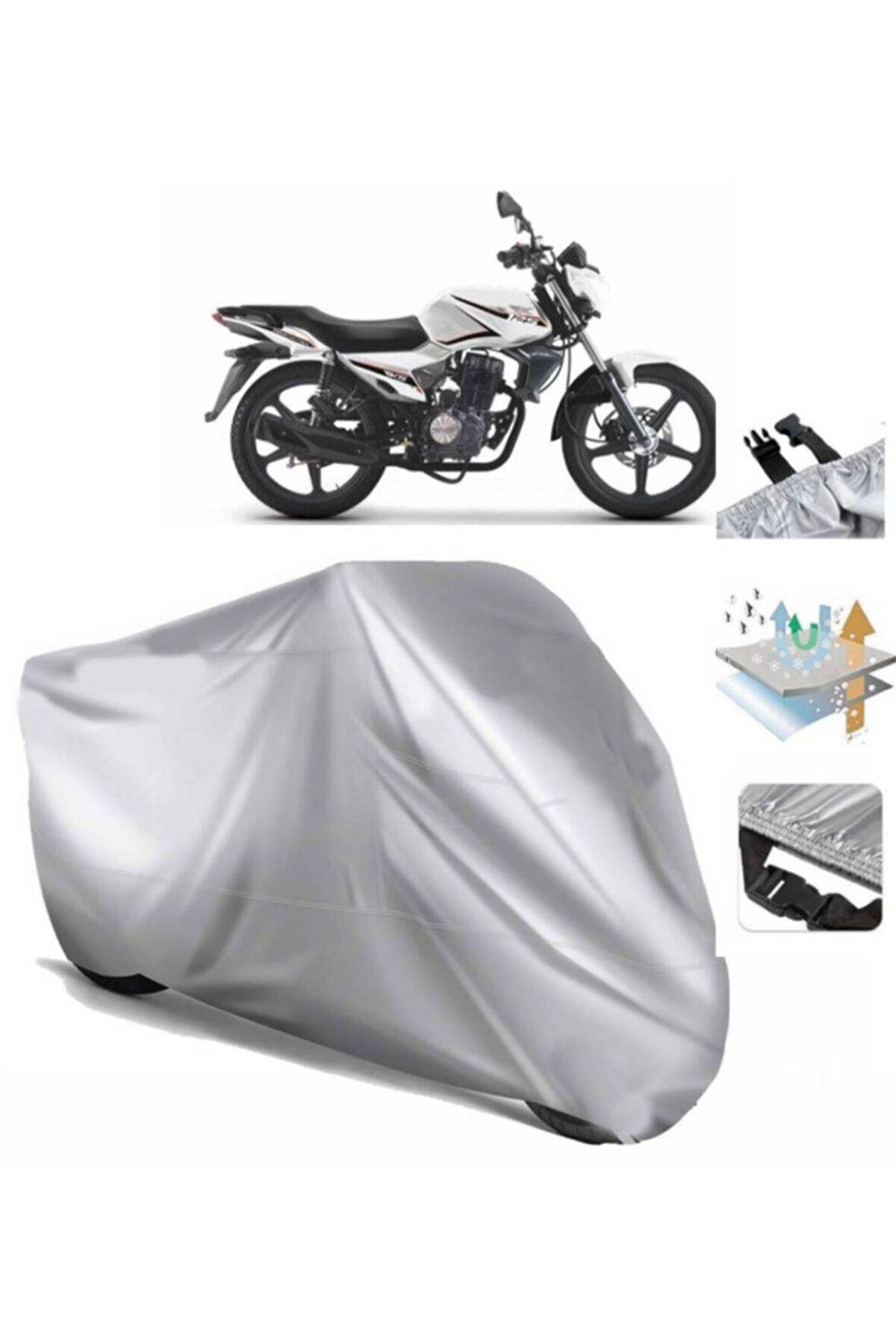 Rks Rk125-r Motosiklet Brandası Motor Branda (bağlantı Tokalı)