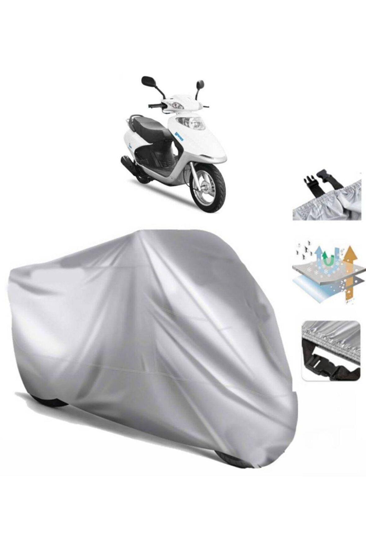 Yuki Tb100t3e Picasso 100 Motosiklet Brandası Motor Branda (bağlantı Tokalı)