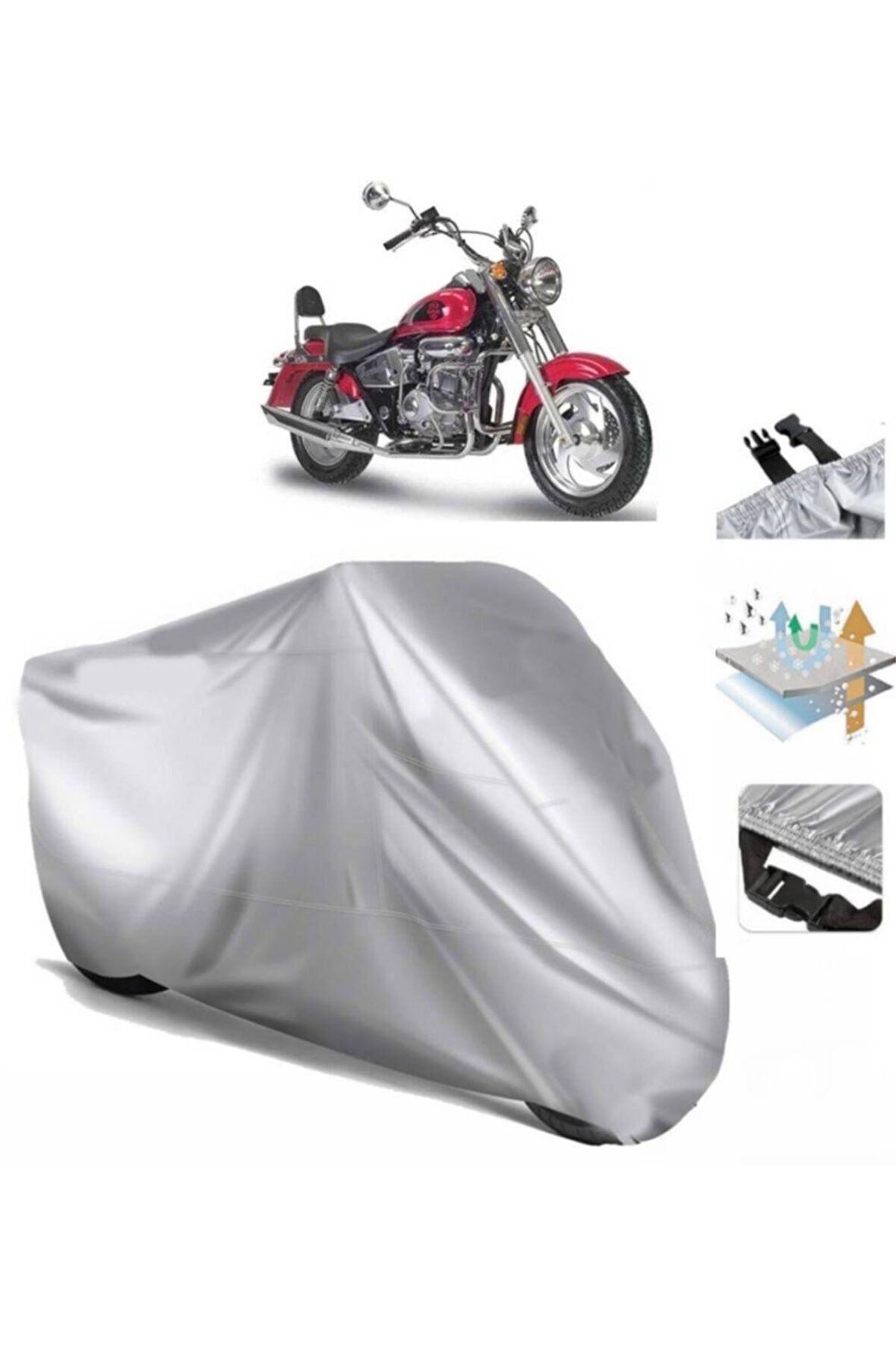Kanuni Caracal 200 Motosiklet Brandası Motor Branda (bağlantı Tokalı)