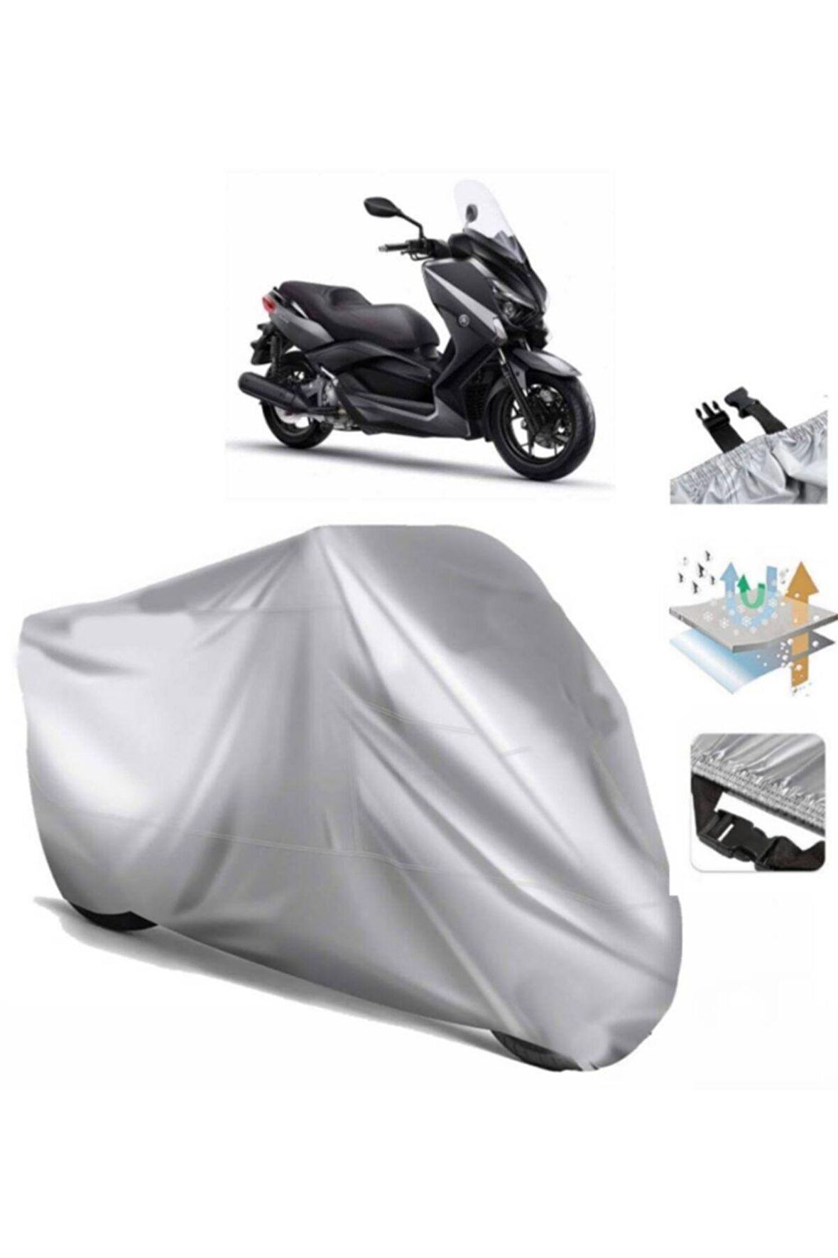 Yamaha X-max 250 Abs Motosiklet Brandası Motor Branda (bağlantı Tokalı)