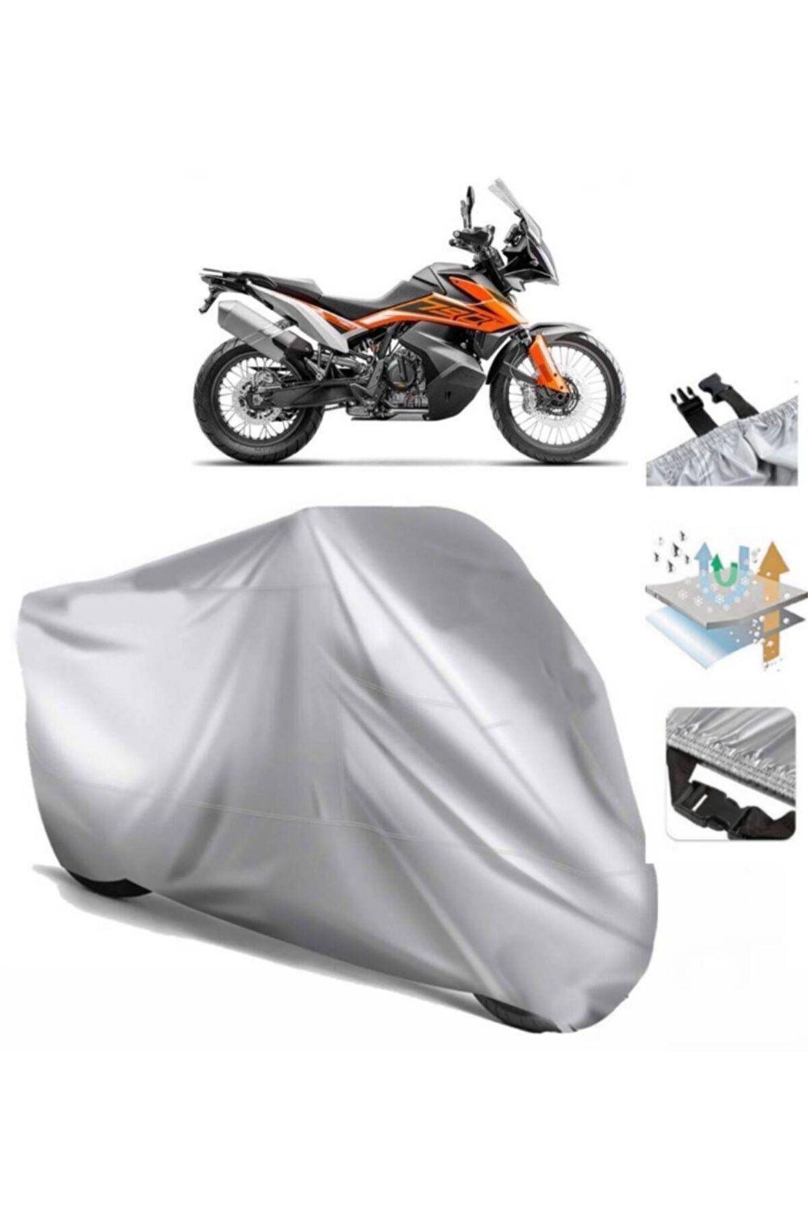 Ktm 790 Adventure Motosiklet Brandası Motor Branda (bağlantı Tokalı)