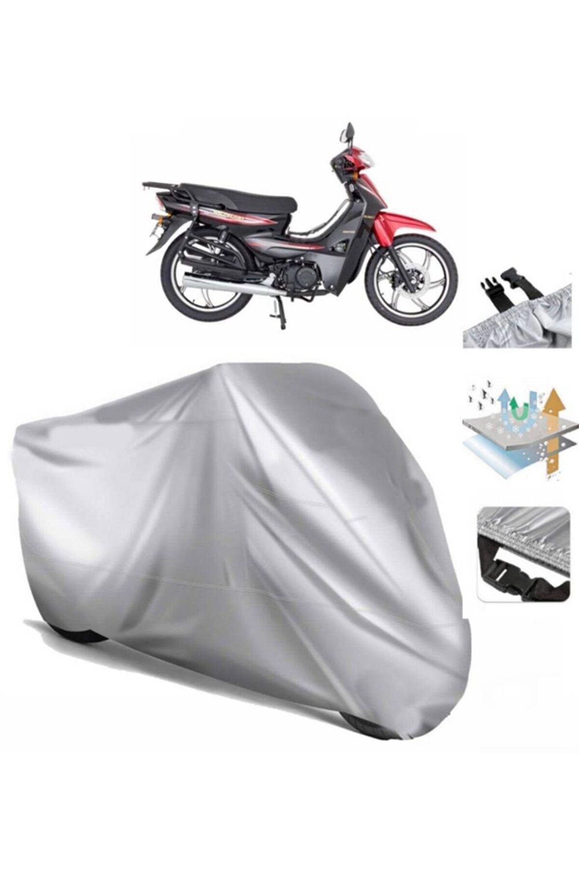 Mondial 100 Sfc Exclusive Motosiklet Brandası Motor Branda (bağlantı Tokalı)