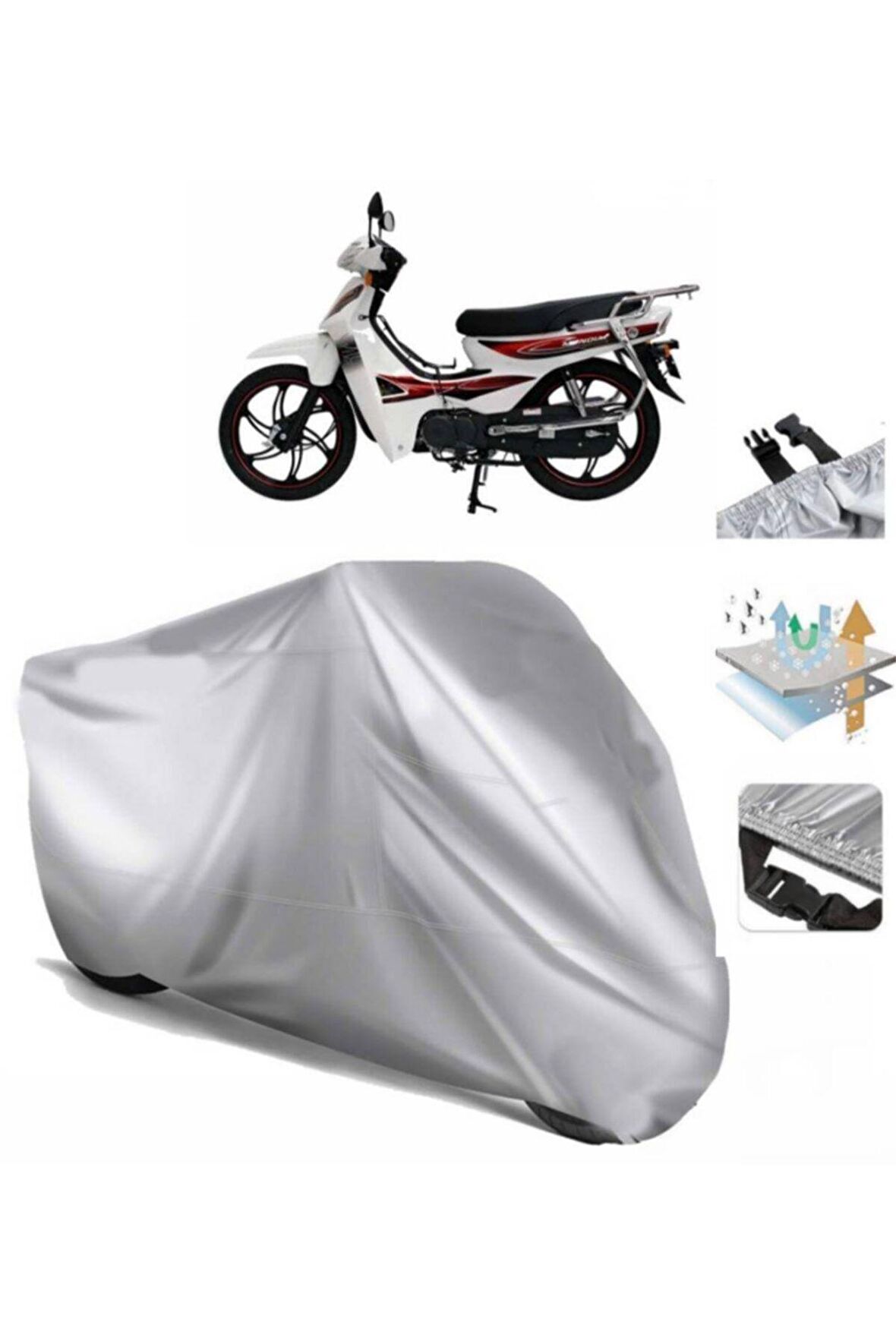 Mondial 100 Sfc Automatic X Motosiklet Brandası Motor Branda (bağlantı Tokalı)