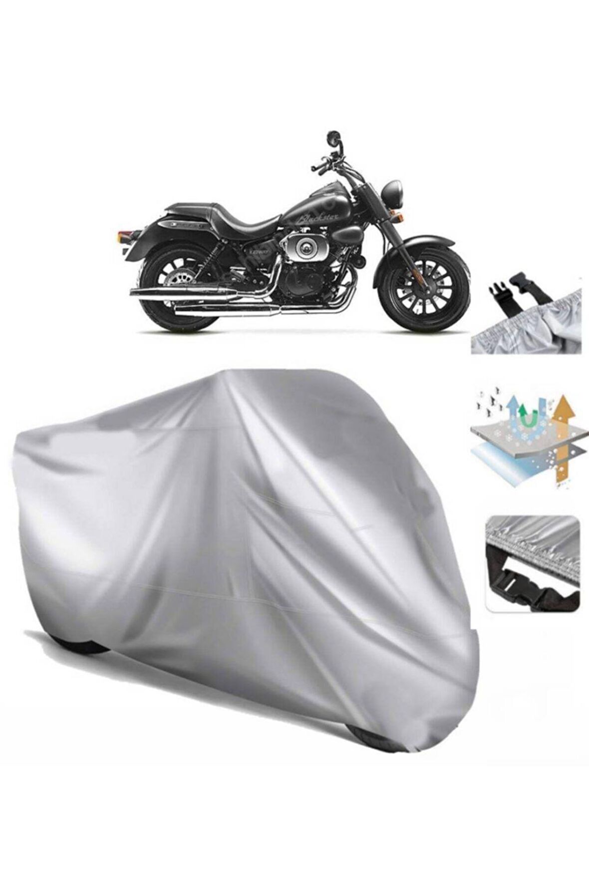 Rks Blackster 250i Motosiklet Brandası Motor Branda (bağlantı Tokalı)