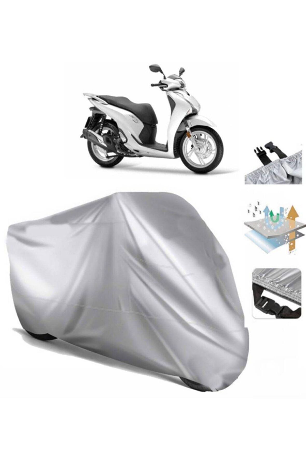 Honda Sh 150i Motosiklet Brandası Motor Branda (bağlantı Tokalı)