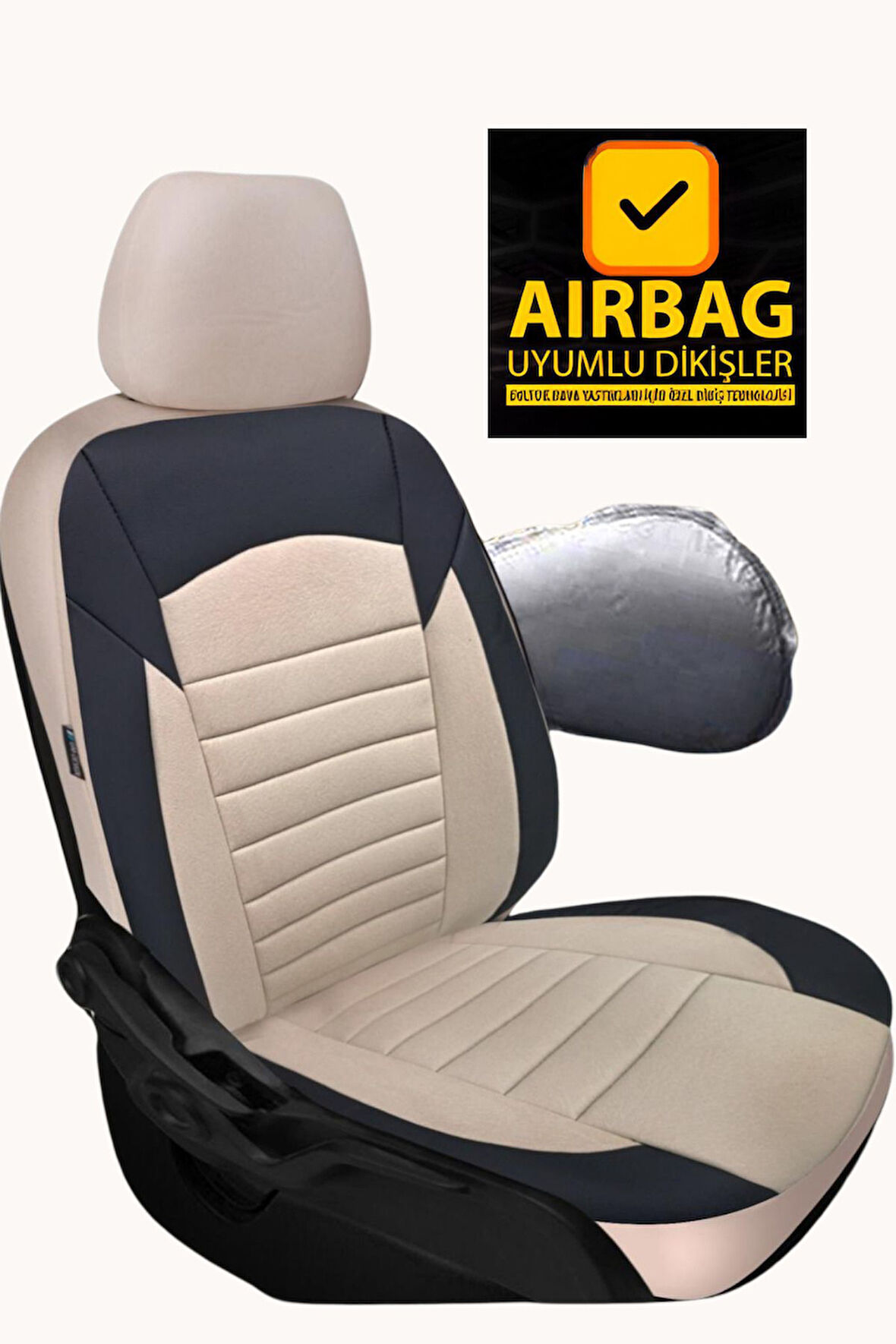 Ford Focus 2 2004-2011 Aracınıza Uyumlu Meyra Serisi Tay Tüyü Deri Detay Bej