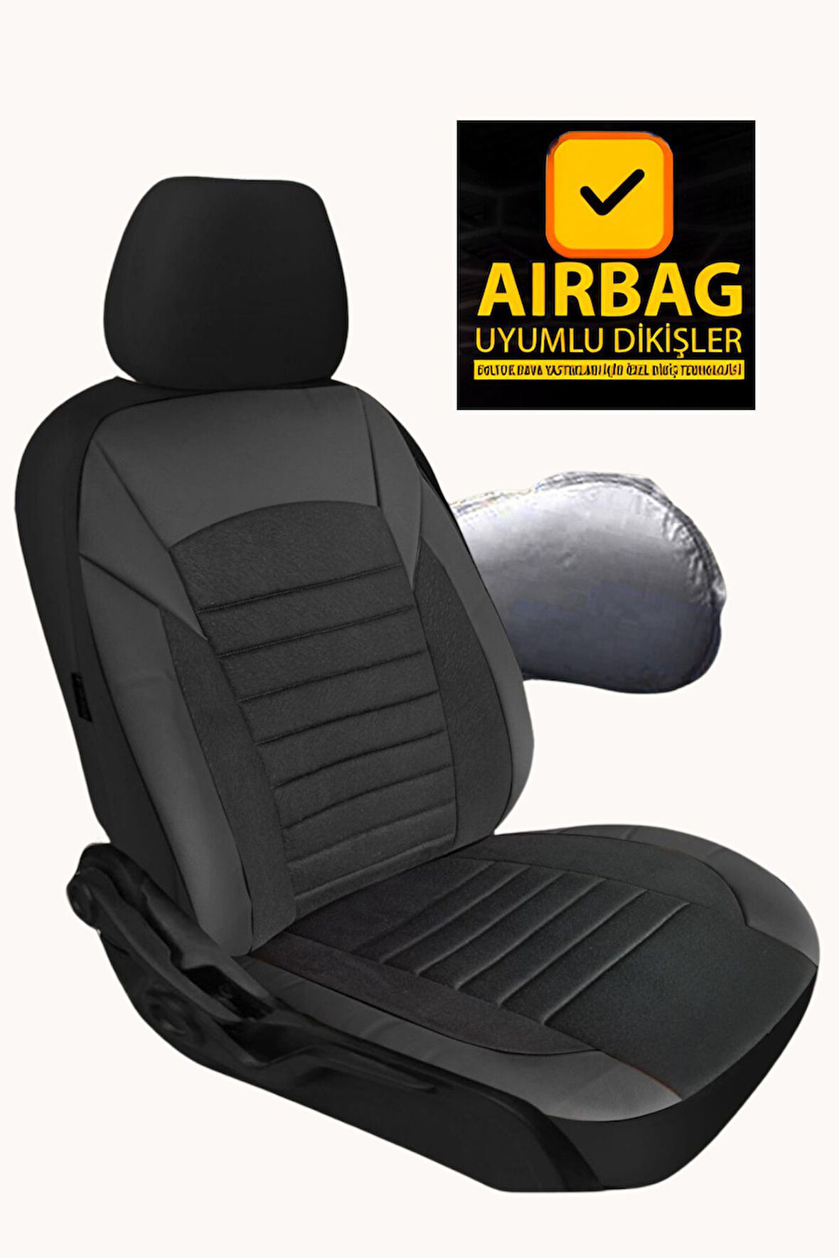 Volkswagen Beetle Hatchback 2012-2016  Aracınıza Uyumlu Meyra Serisi Tay Tüyü Deri Detay Siyah