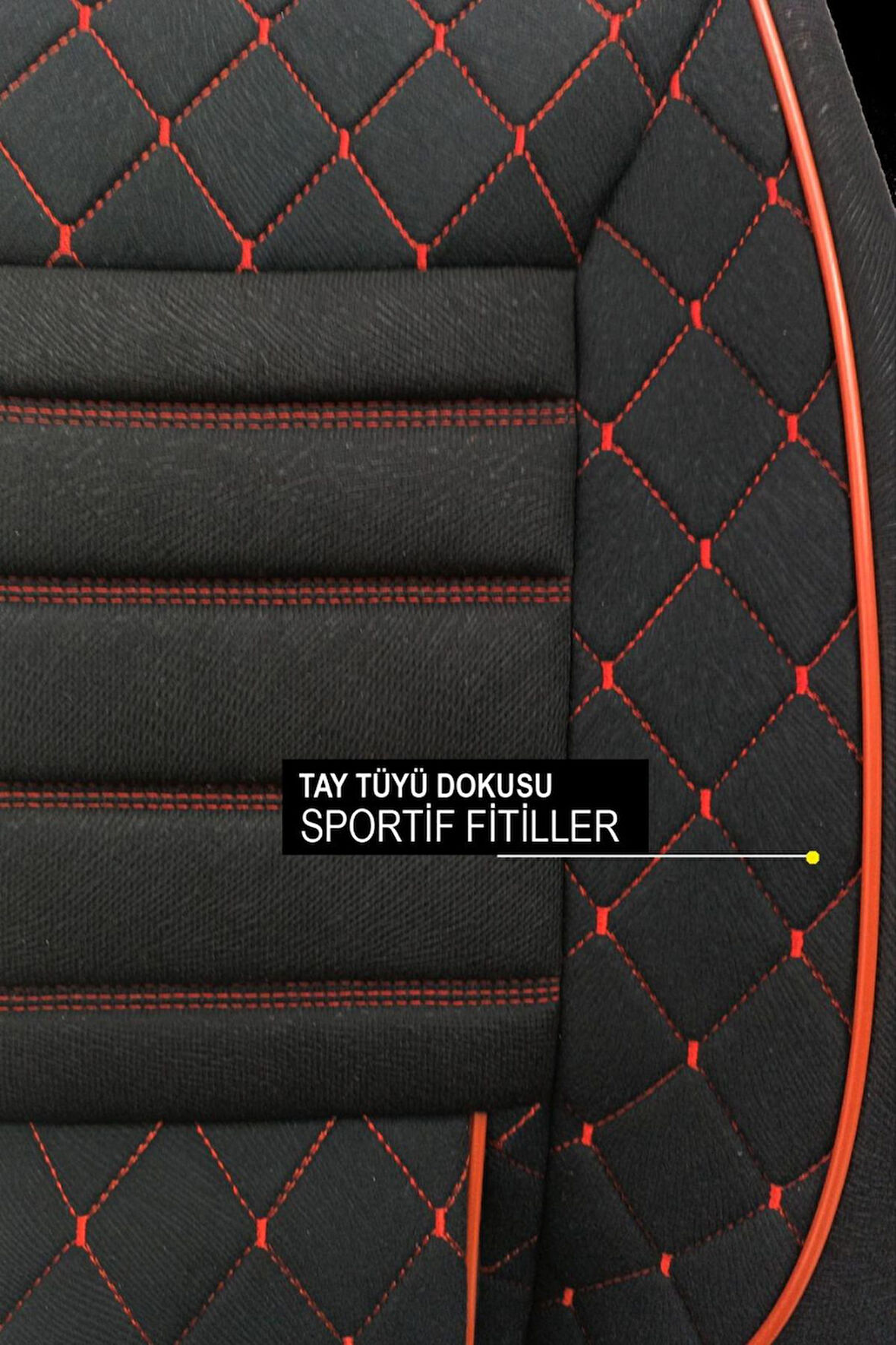 Kia Stonic (2017–Sonrası) Uyumlu Kırmızı Bel Destekli Prestigo Tay Tüyü