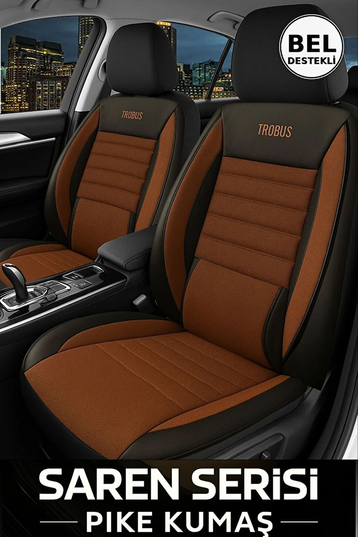 Renault Captur 2013–2024 Saren Serisi Oto Koltuk Kılıfı 5’li Set – Airbag & Kolçak Uyumlu, 3 Katman, Pike+Lakost+Deri