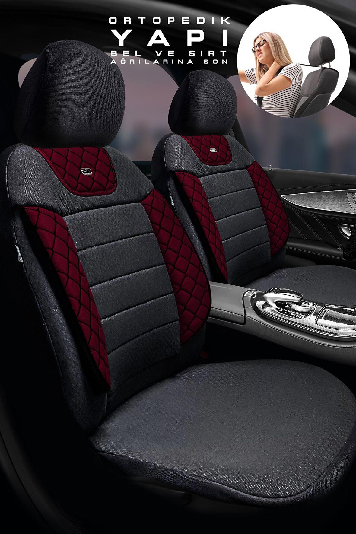 Ayıntap Sport Seri Modüler Oto Koltuk Kılıfı Seti Esnek Uyum Ve Dayanıklı Tasarım Krmz