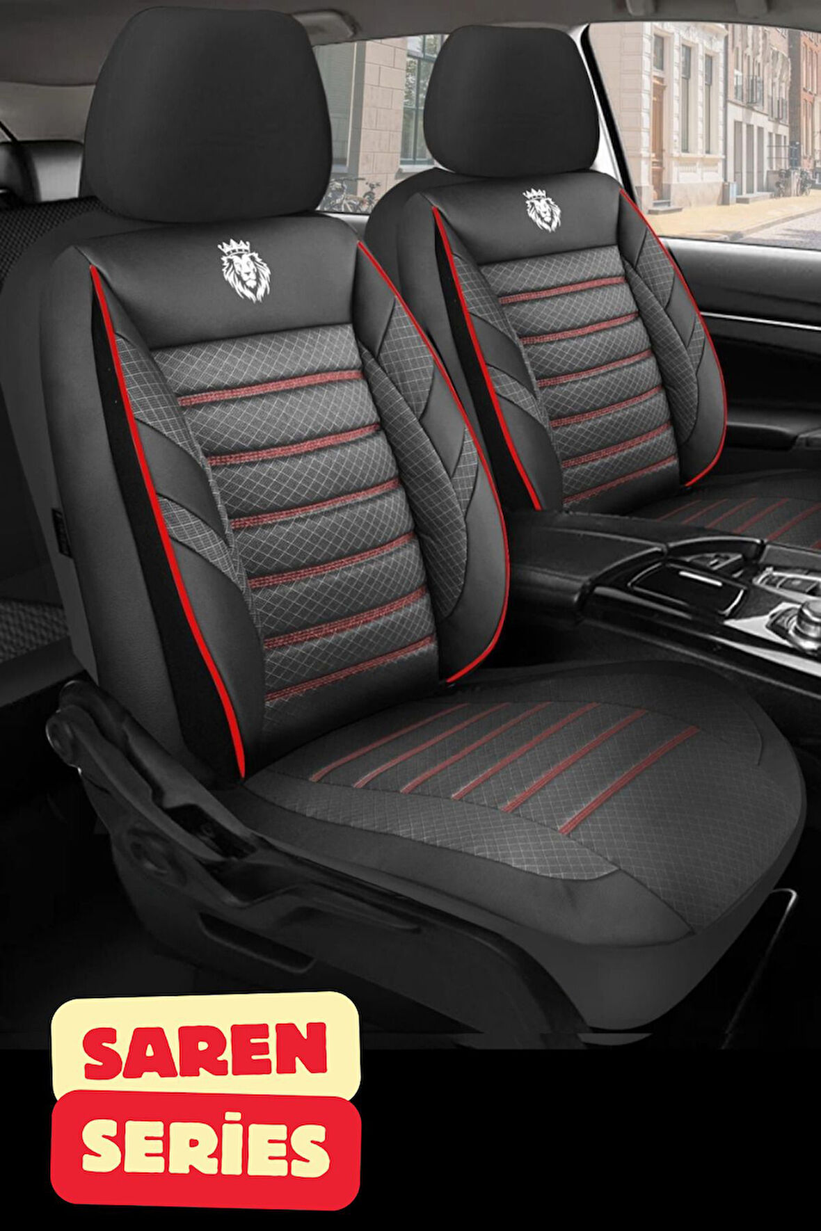 Renault Clio 4 Hatchback 2013  Aracınıza Uyumlu Siyah Saren Serisi Jakar Kumaş
