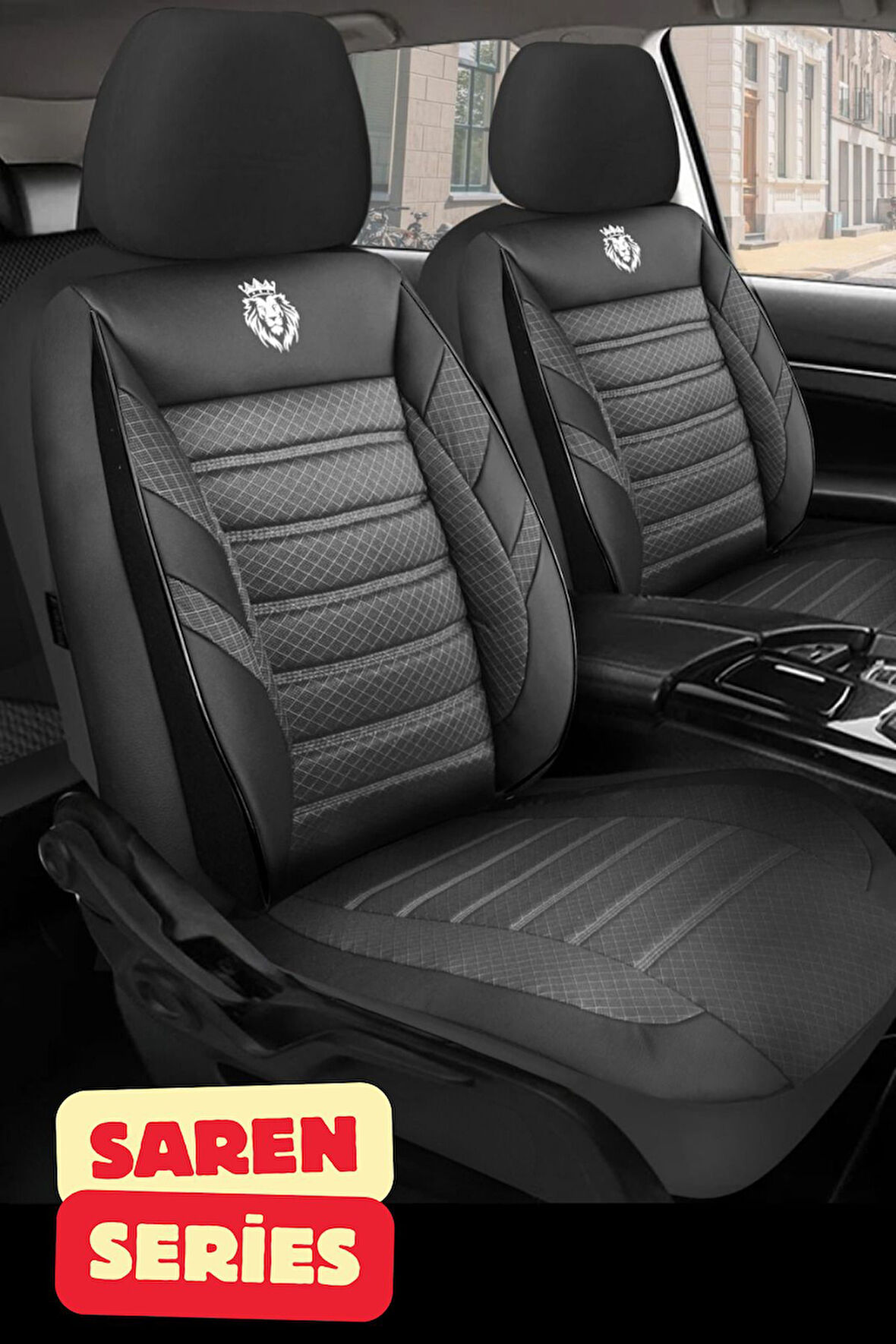 Fiat Albea Sedan Aracınıza Uyumlu Beyaz Saren Serisi Jakar Kumaş