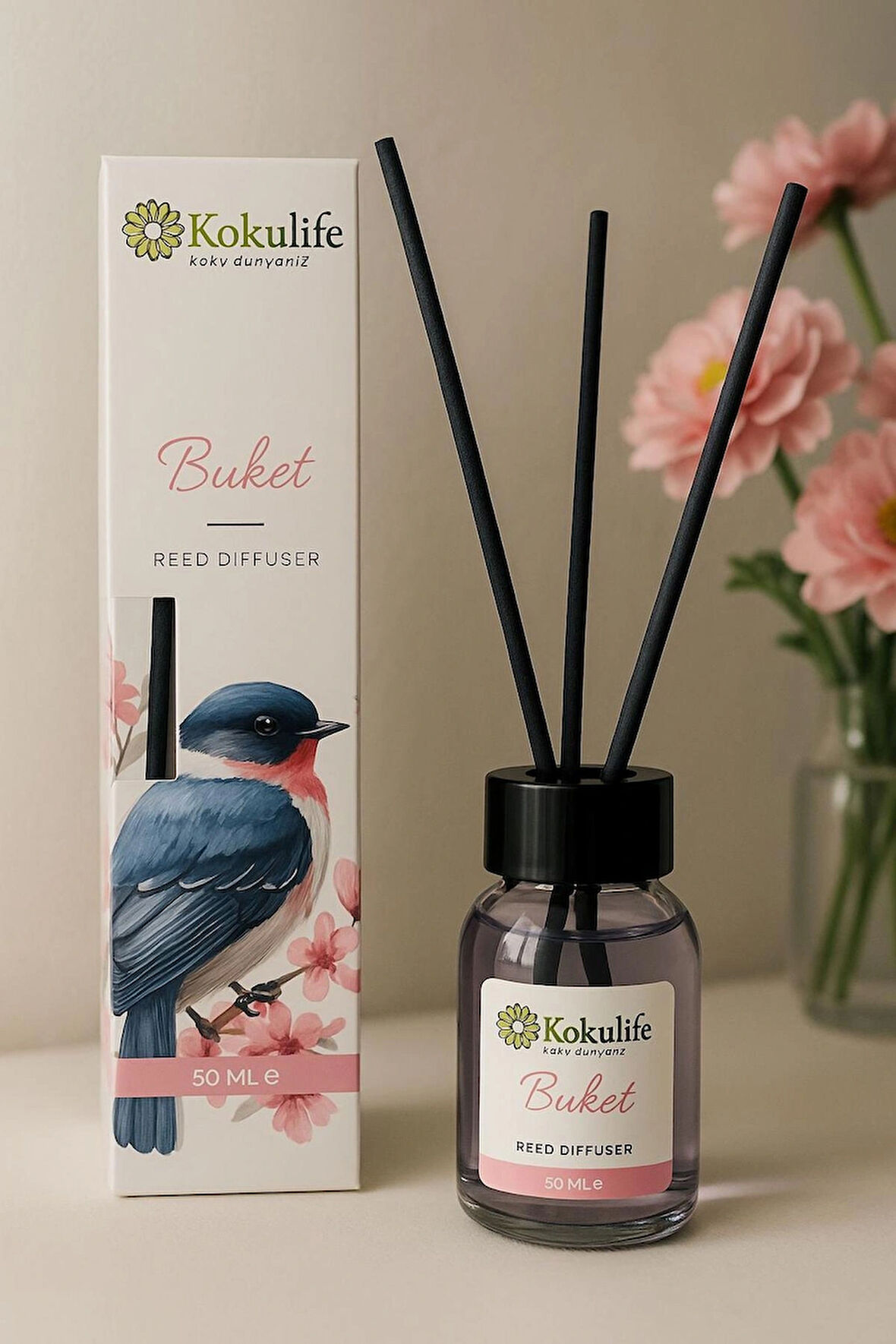 BUKET ÇUBUKLU ODA VE ORTAM KOKUSU 50 ML ÇİÇEKSİ VE YUMUŞAK ESİNTİ