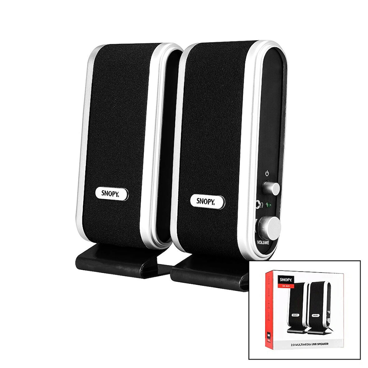 Snopy Sn-820 Usb 2.0 Multimedya 1+1 Hoparlör Speaker Set 4w