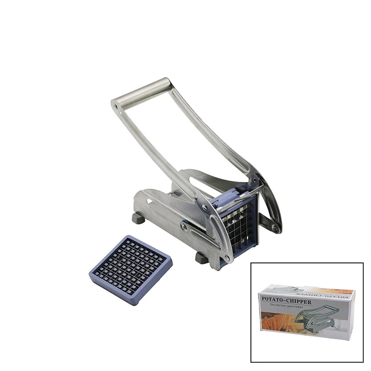 Manuel Patates - Sebze Dilimleme Makinesi  Komple Metal Üstten Kollu