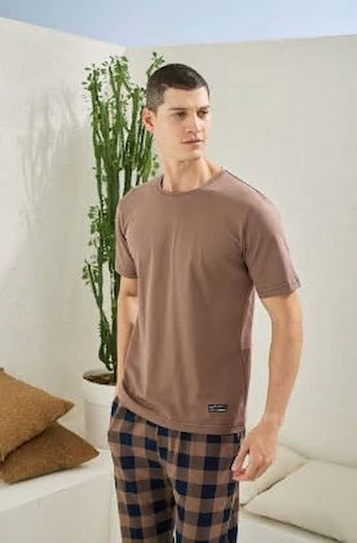 Erkek 2098 Erkek  O Yaka Pijama Takım