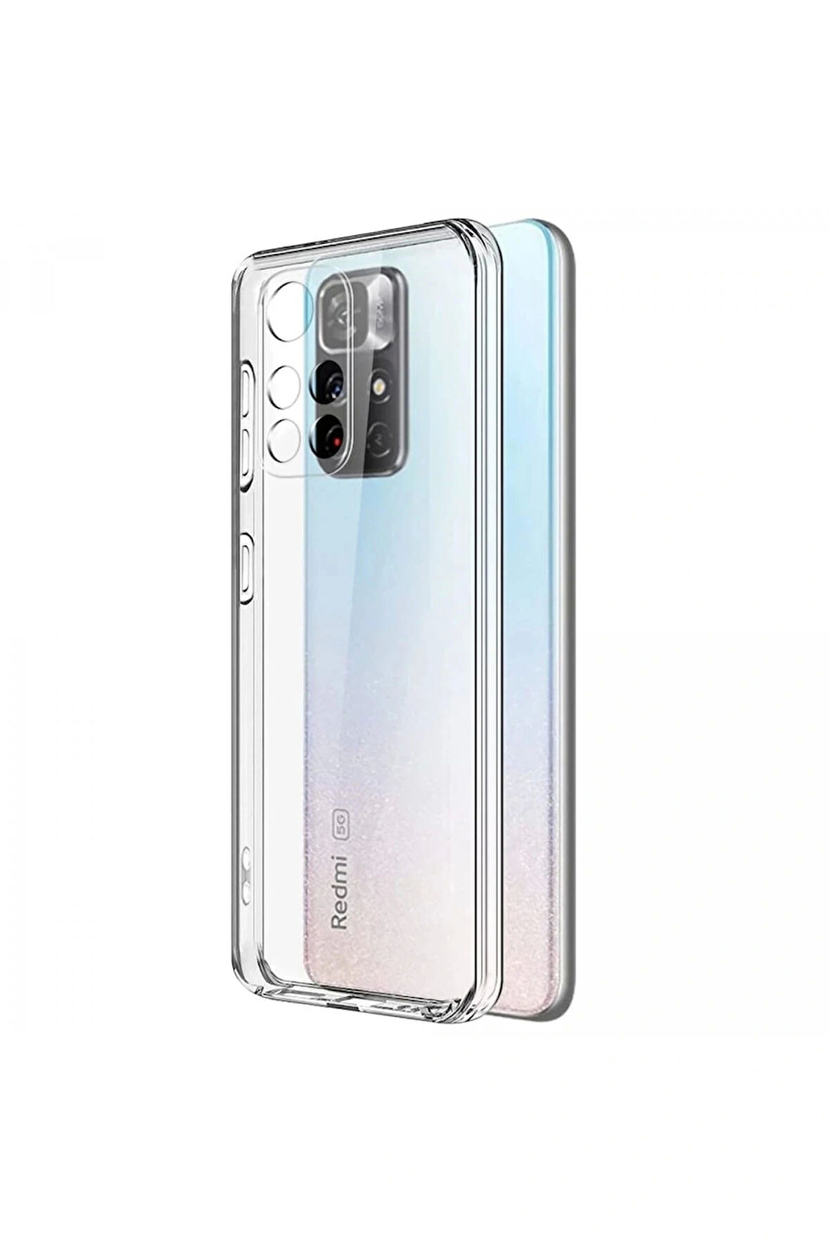Xiaomi Uyumlu Redmi Note 11T Kılıf Lüx Şeffaf Silikon