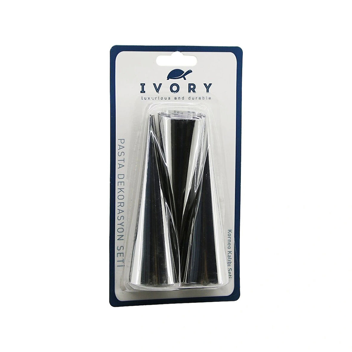 3pcs  Korneo Kalıp - Pasta Dekorasyon  Çap: 3cm X Uzunluk: 12cm