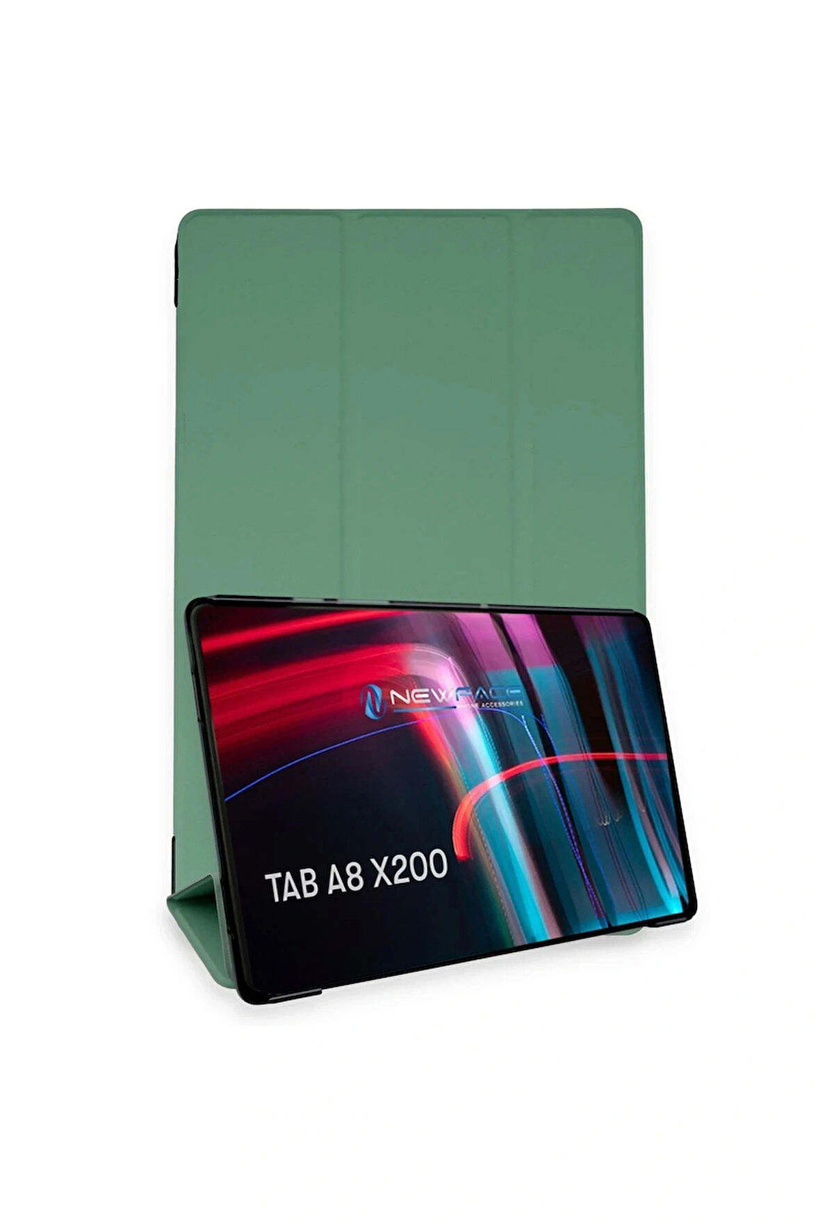 Samsung Uyumlu Galaxy X200 Tab A8 10.5 Kılıf Tablet Smart Kılıf - Koyu Yeşil