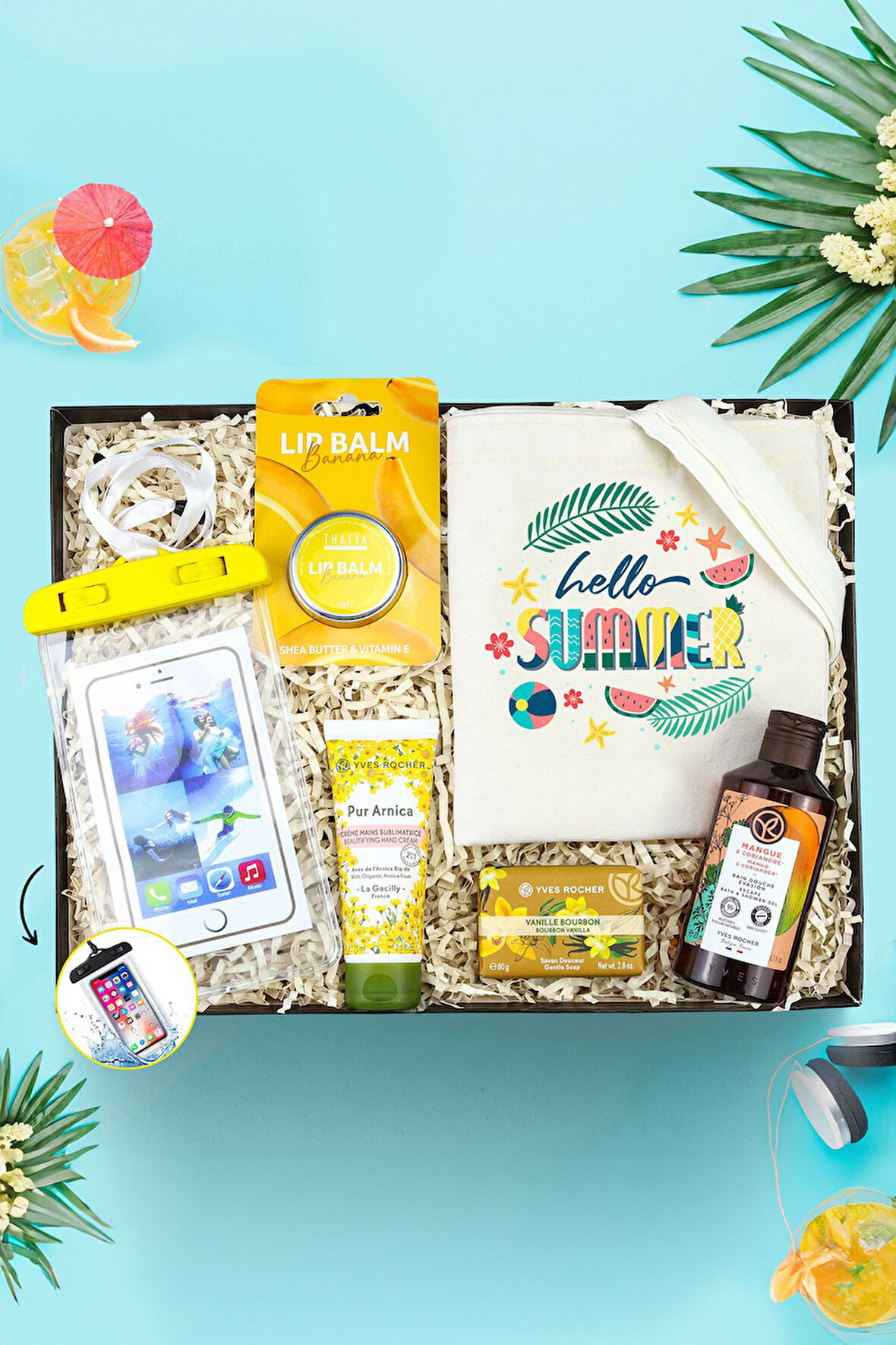 Telefon Kılıfı & Bez Çanta & El Ve Tırnak Kremi & Yüz Sabunu & Duş Jeli & LipBalm Hediye Seti