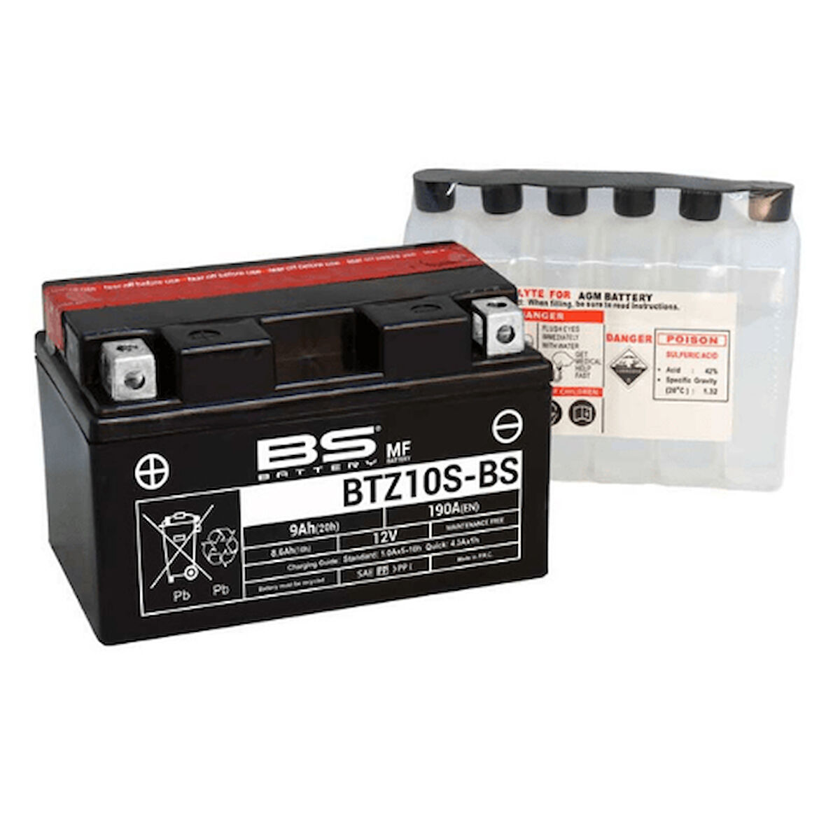 Honda CBR 1000 RR Akü BTZ10S-BS 12 Volt 9 Amper