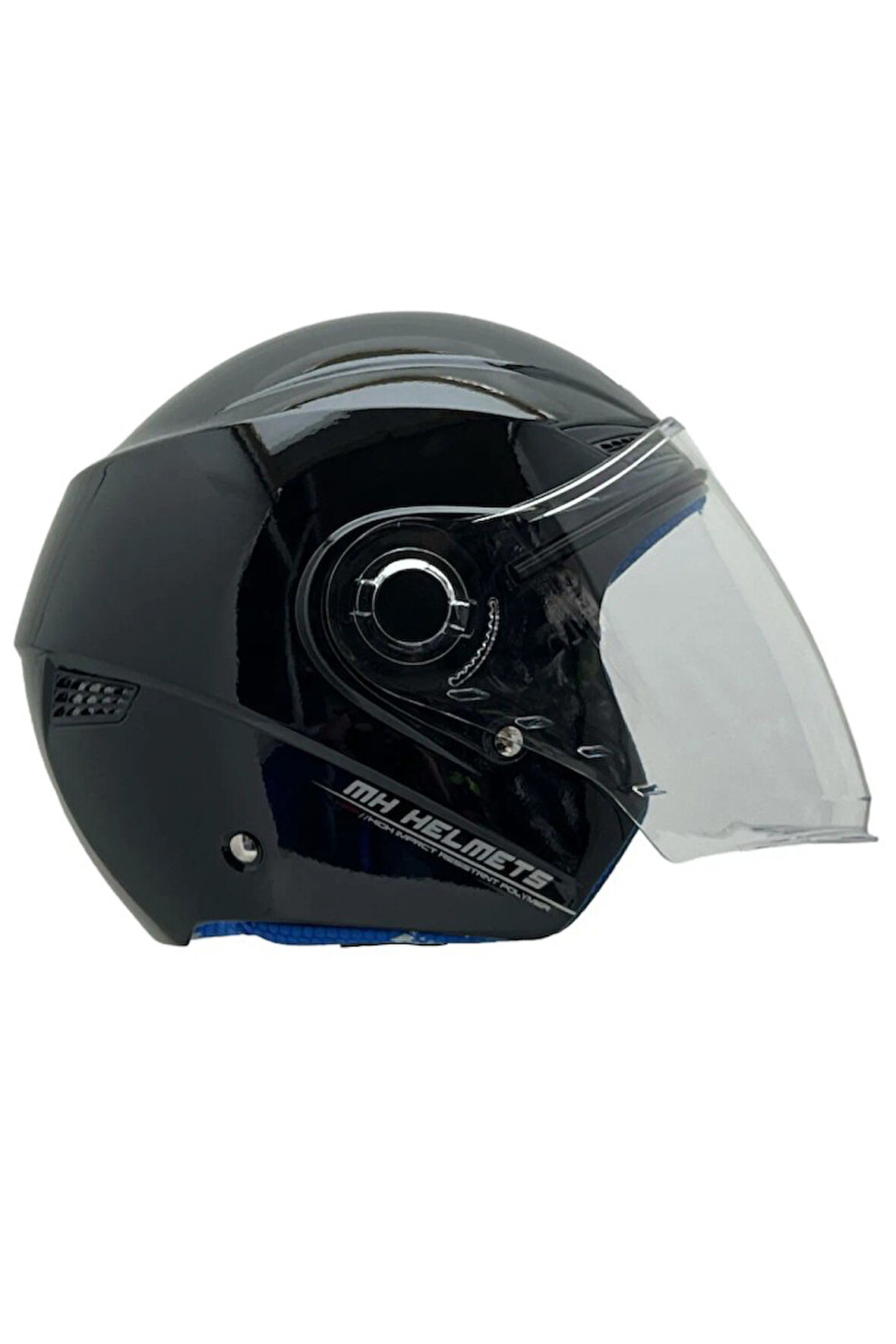 MH Helmets Yarım Açık Kask Siyah S Beden