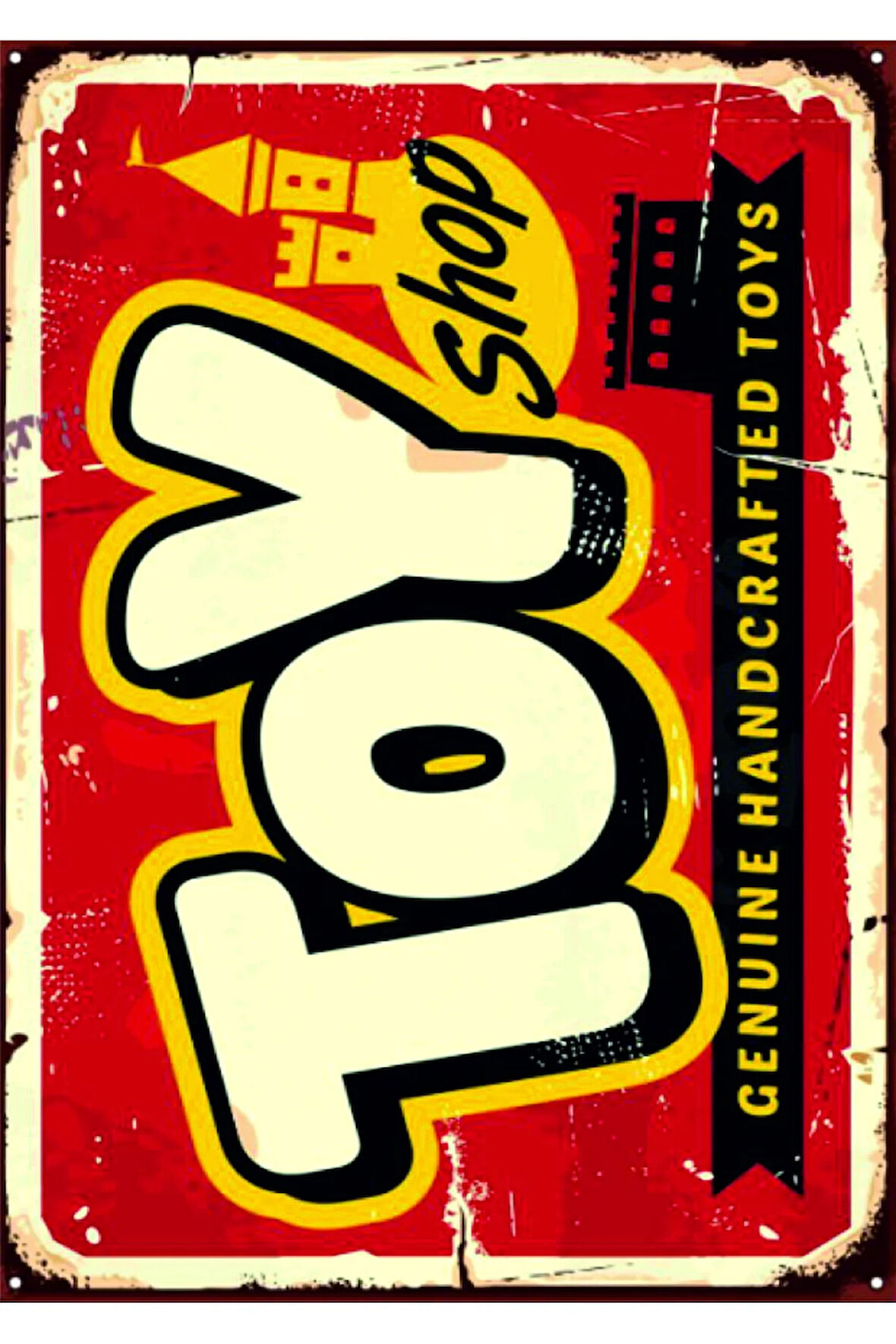 Vintage Tarz UV Baskılı MDF Dekor (20cm x 30cm)