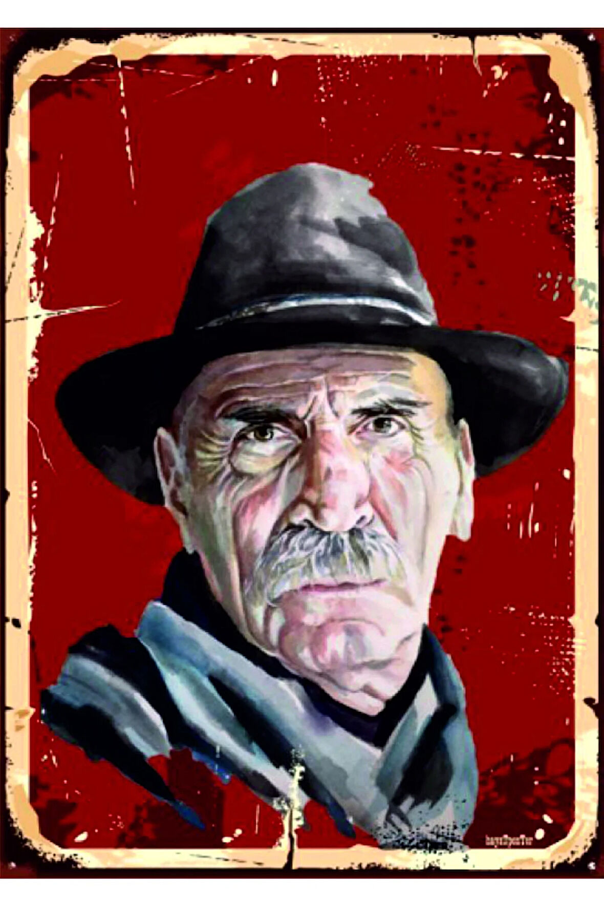 Vintage Tarz UV Baskılı MDF Dekor (20cm x 30cm)