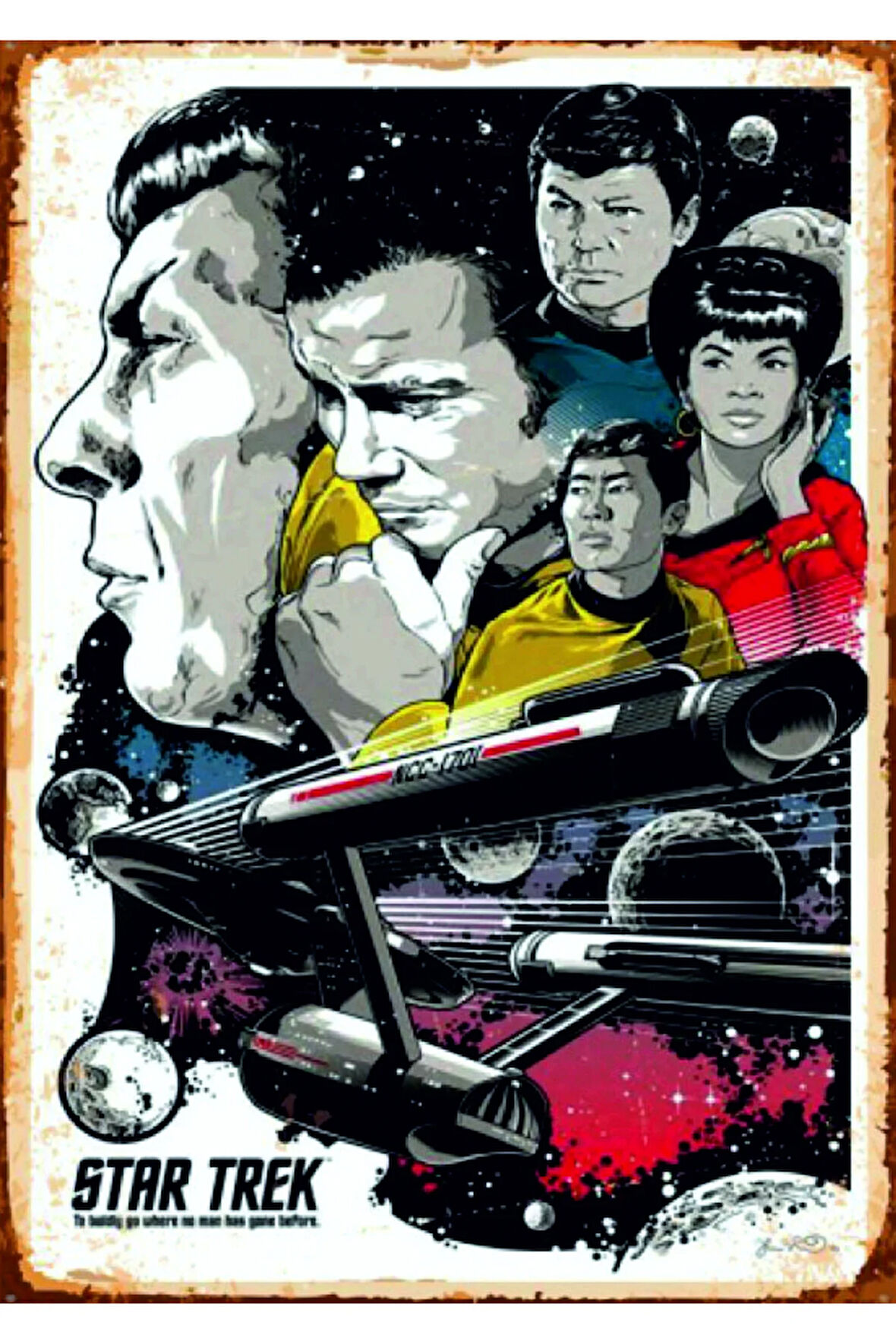 Vintage Tarz UV Baskılı MDF Dekor (20cm x 30cm)