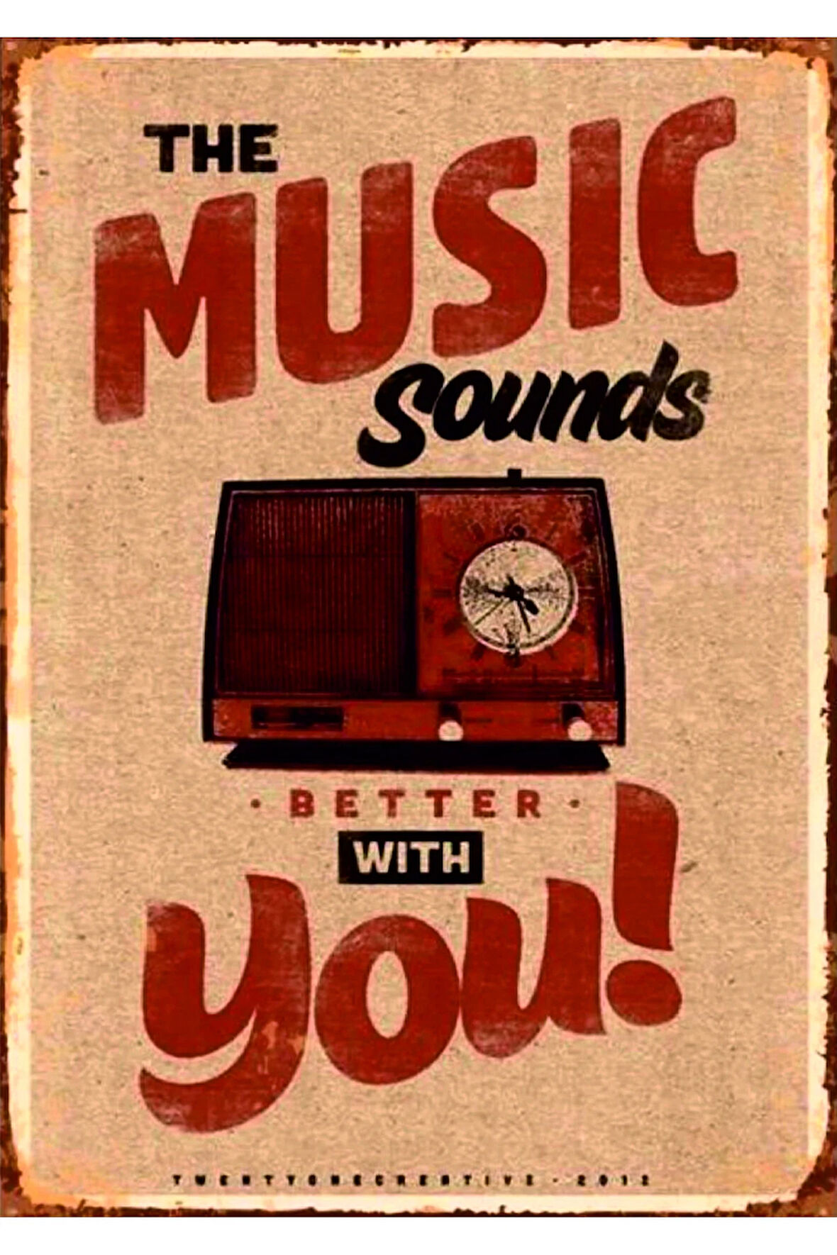 Vintage Tarz UV Baskılı MDF Dekor (20cm x 30cm)