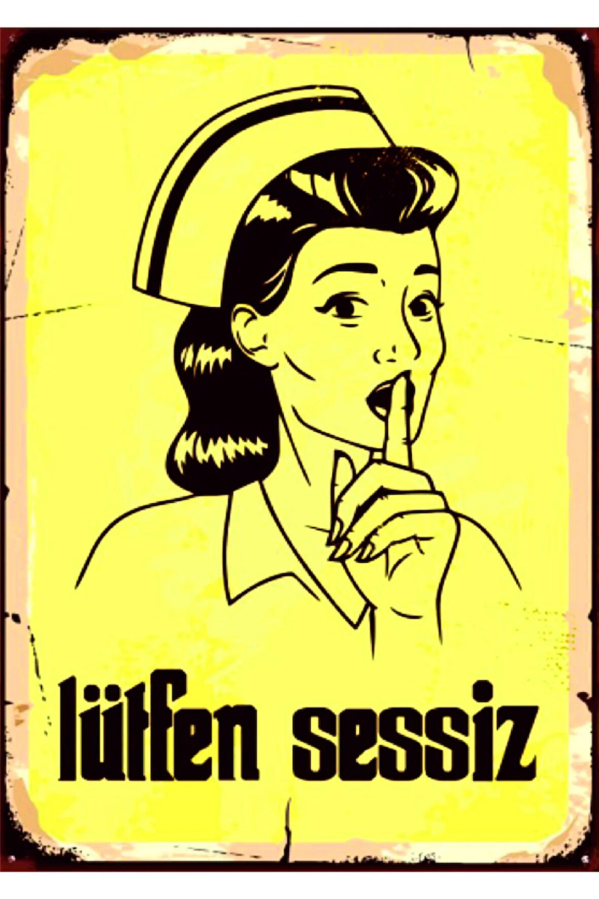 Vintage Tarz UV Baskılı MDF Dekor (20cm x 30cm)