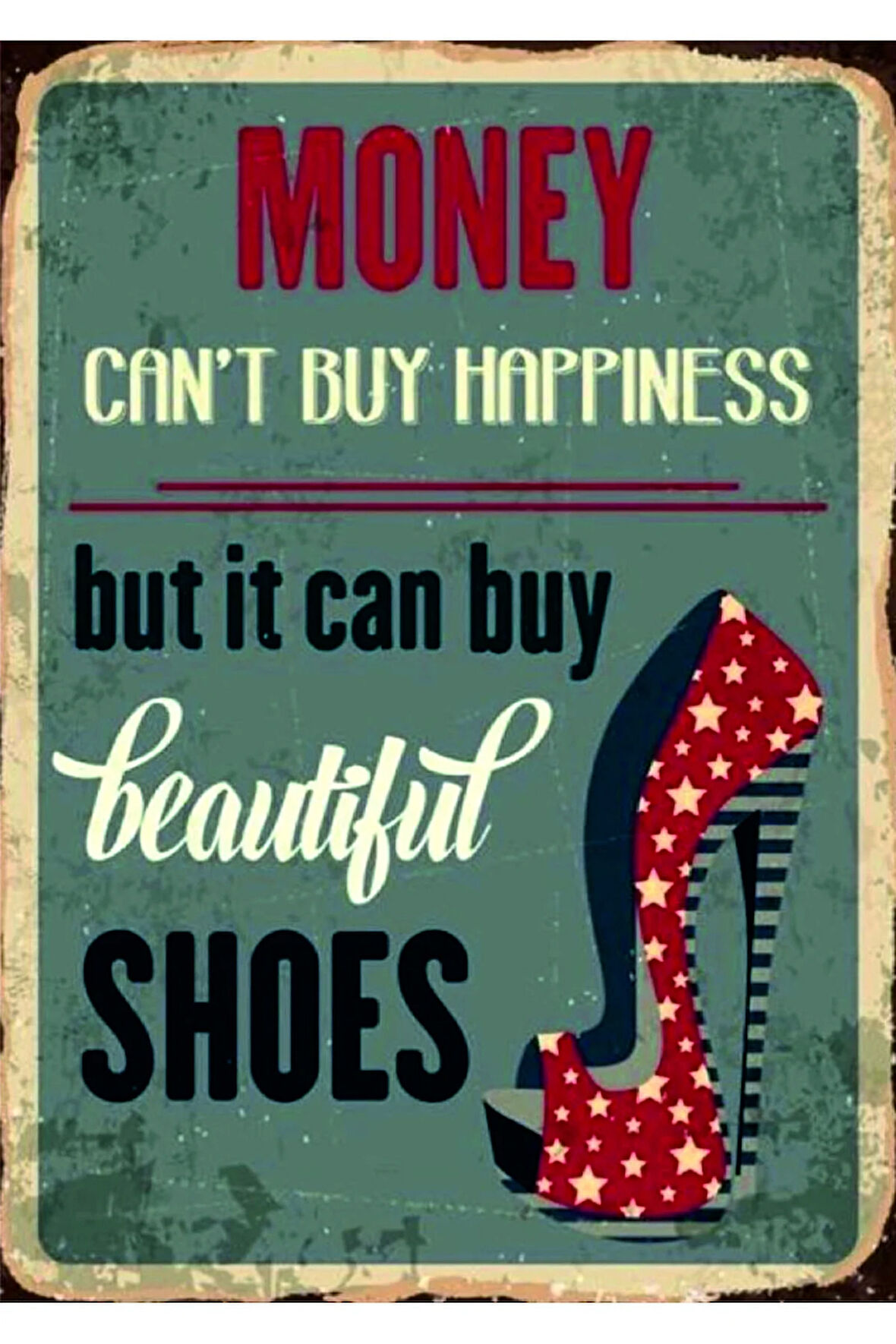 Vintage Tarz UV Baskılı MDF Dekor (20cm x 30cm)