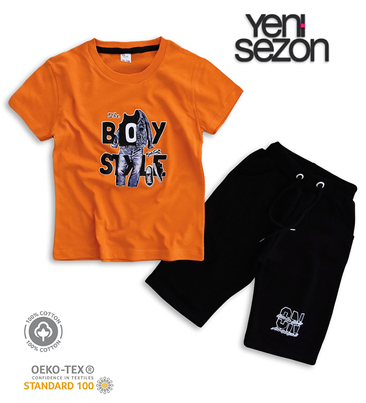 Triliya Pamuklu Unisex Çocuk Kapri Takımı (Cepli & Kordonlu, 3-12 Yaş)