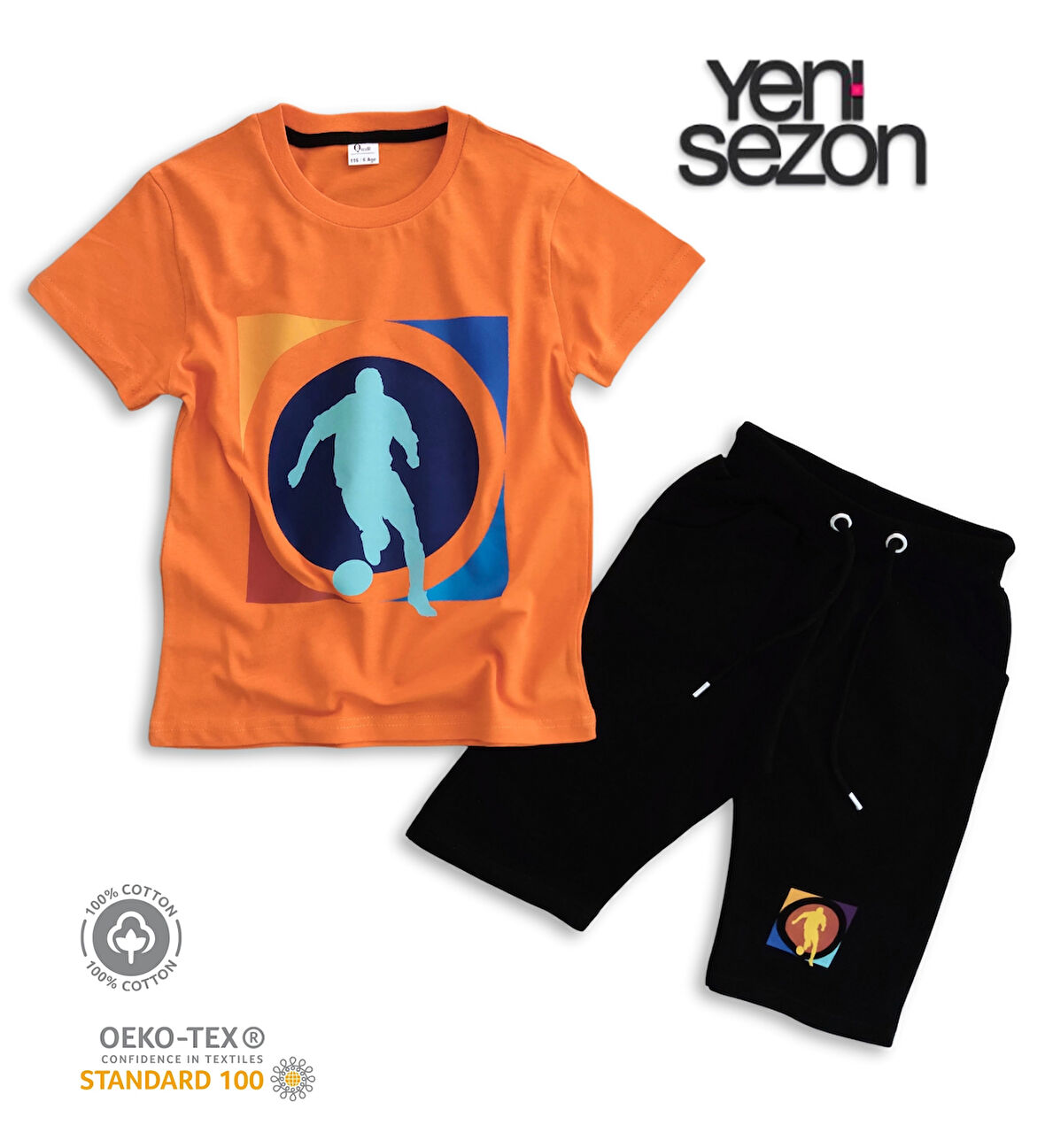 Triliya Pamuklu Unisex Çocuk Kapri Takımı (Cepli & Kordonlu, 3-12 Yaş) TRL-35