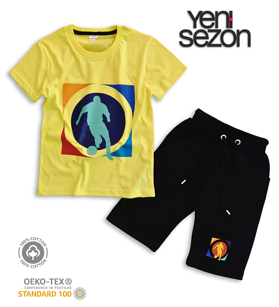 Triliya Pamuklu Unisex Çocuk Kapri Takımı (Cepli & Kordonlu, 3-12 Yaş) TRL-35