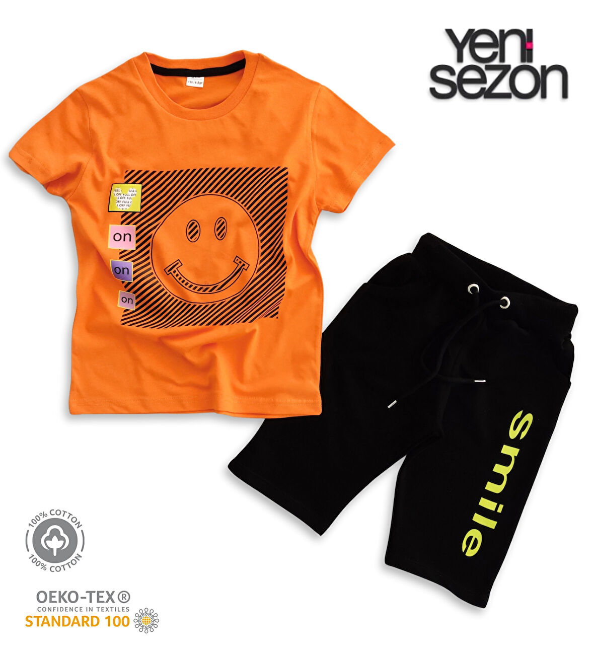 Triliya Pamuklu Unisex Çocuk Kapri Takımı (Cepli & Kordonlu, 3-12 Yaş)