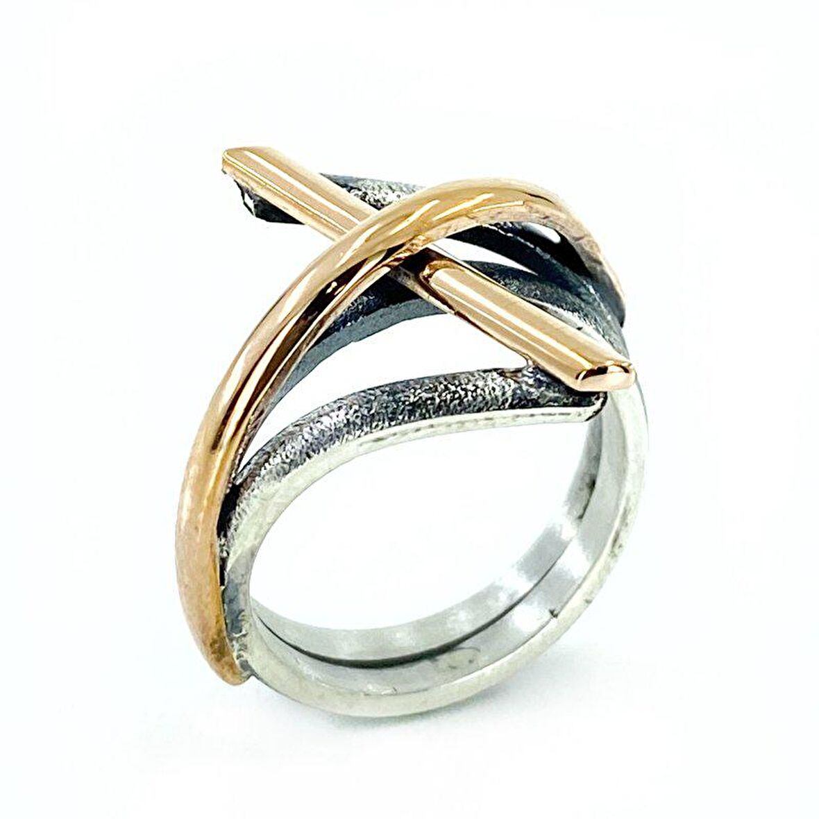 El Üretim Taşsız Yeni Özel Tasarım Otantik 925 Gümüş Yüzük