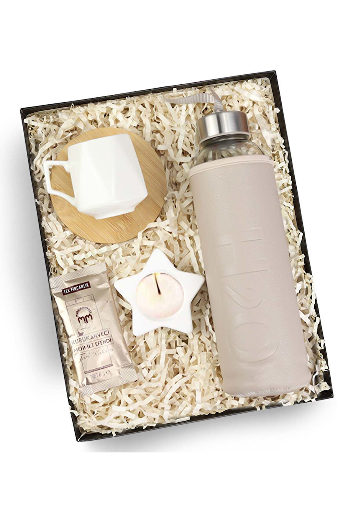 Matara & Fincan & Mehmet Efendi Türk Kahvesi & Mum Hediye Seti