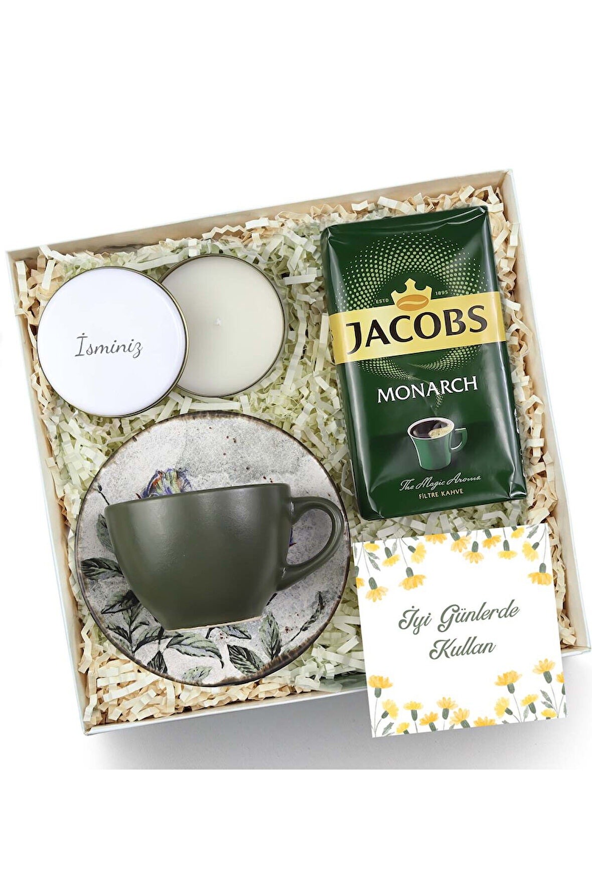 Jacobs Filtre Kahve & Mum & Fincan Hediye Seti