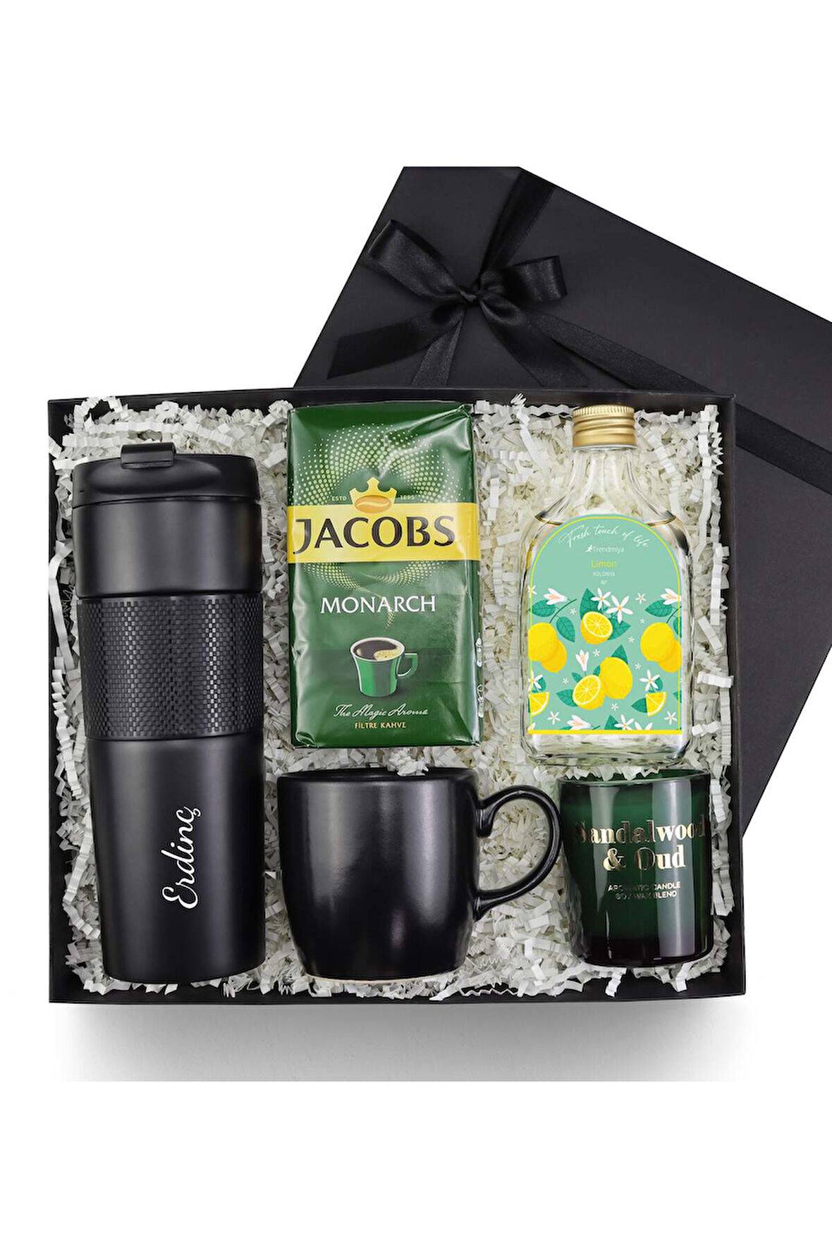 Termos & Kupa & Kahve & 200ML Kolonya & Mum Premium Hediye Seti