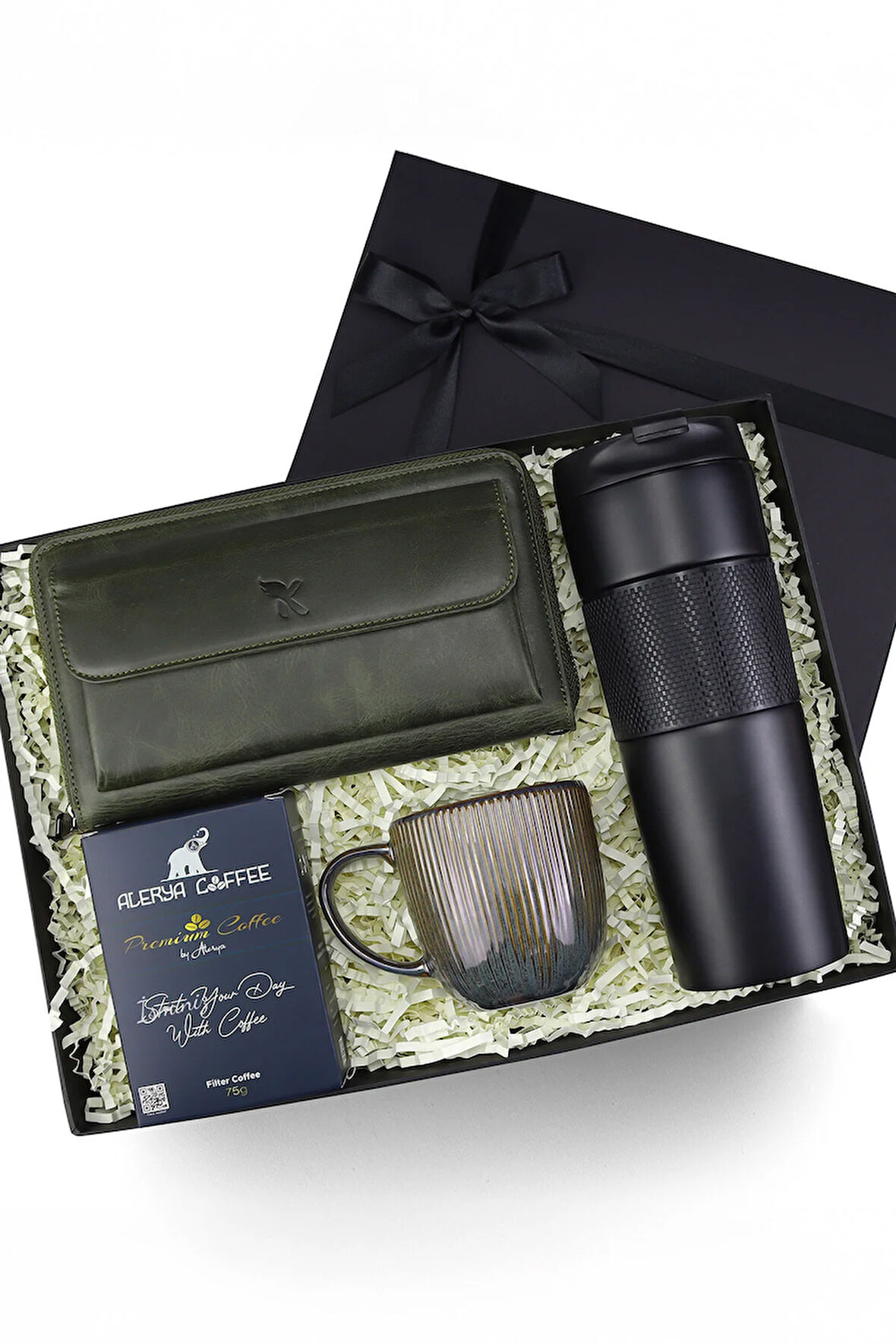 Deri Cüzdan & Termos & Kupa & Filtre Kahve Hediye Seti