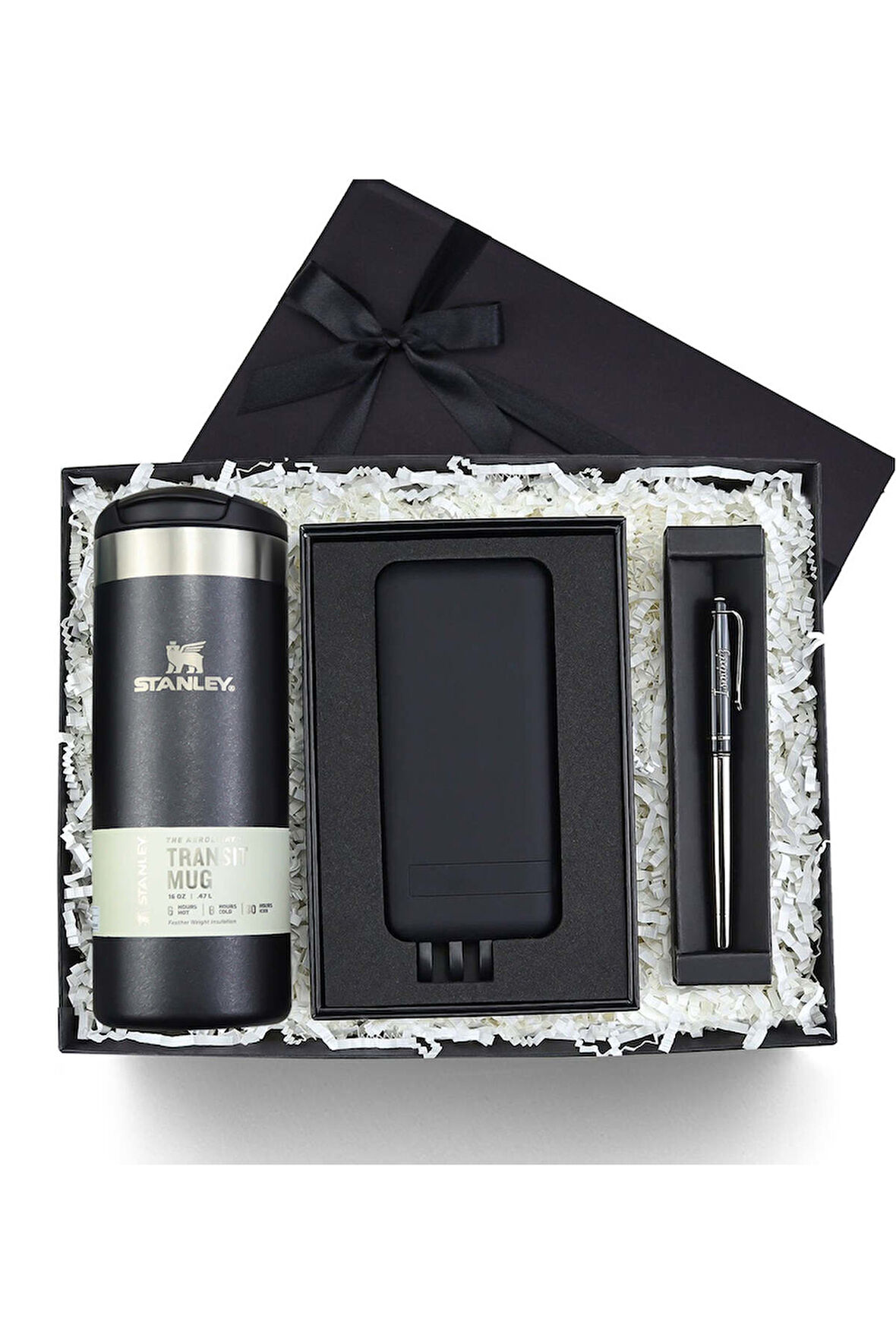 Termos & Wireless Vakumlu Powerbank & Kalem Premium Hediye Seti