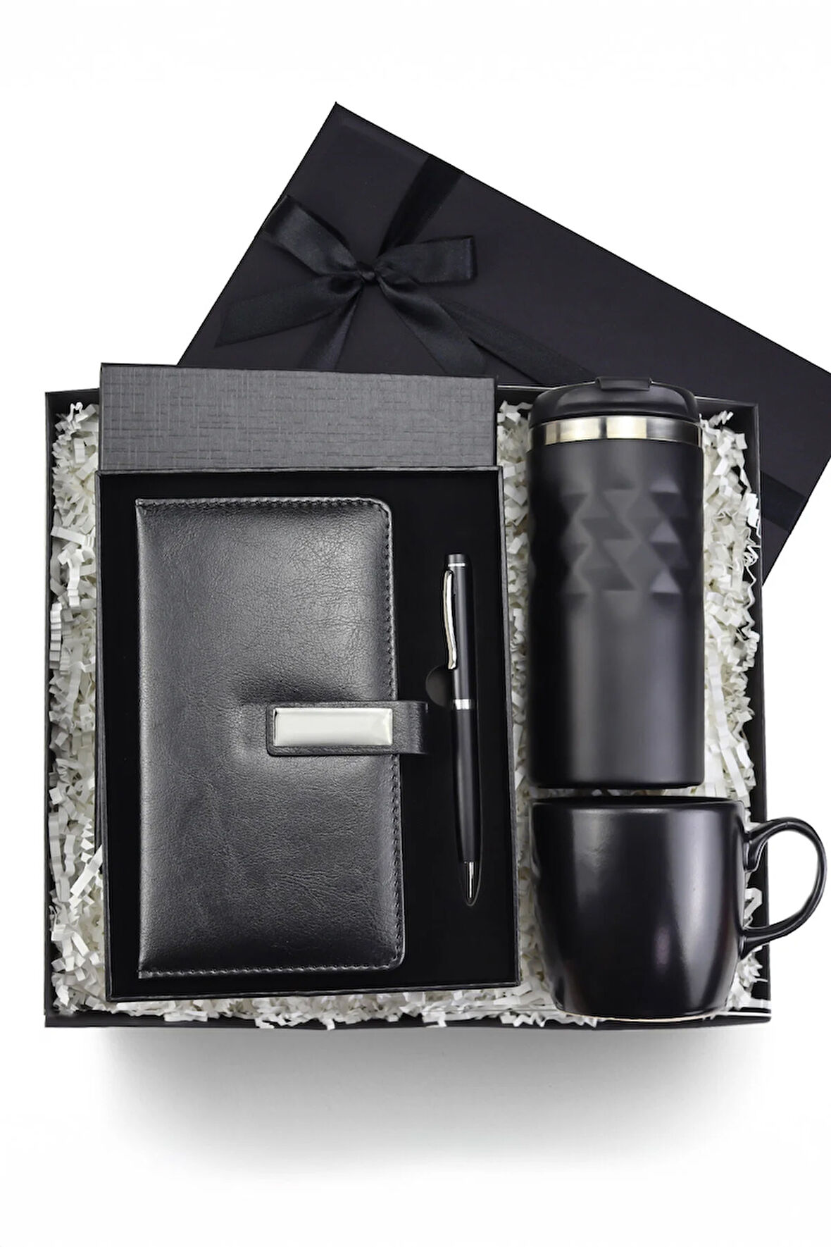 Özel Kutulu Defter Seti & Termos & Kupa Premium Hediye Seti