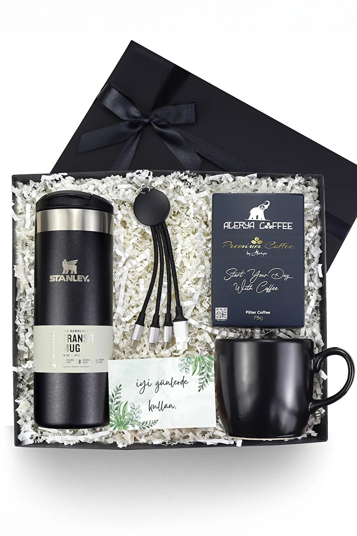 Termos & Filtre Kahve & Çoklu Şarj Kablosu & Kupa Hediye Seti