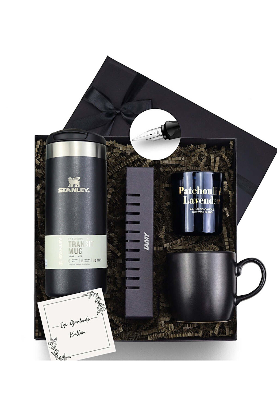 Termos & Lamy Dolma Kalem & Kupa & Rakle Mum Hediye Seti