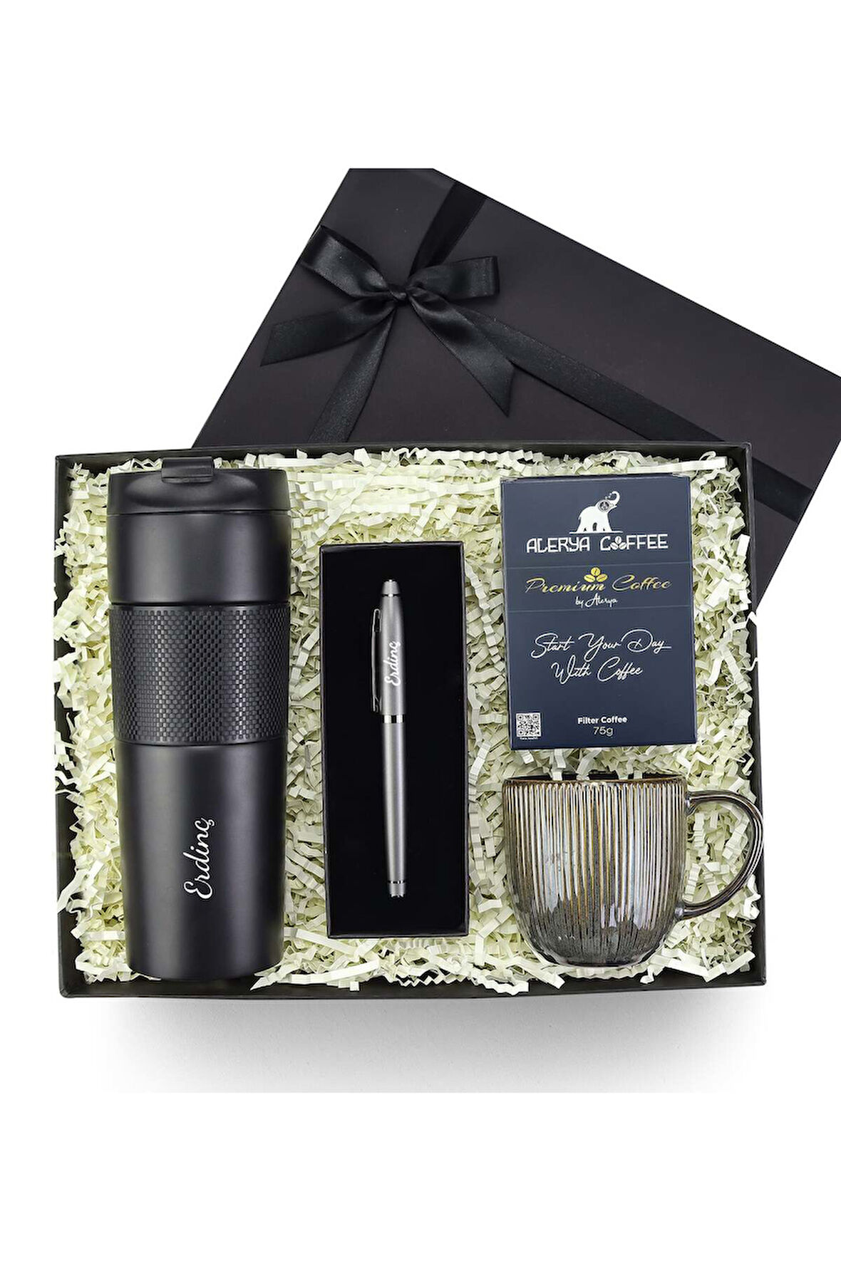 Kupa & French Press Termos & Kalem & Filtre Kahve Hediye Seti