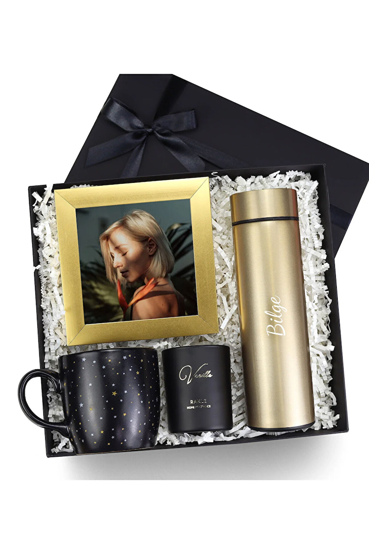 Termos & Mum & Çerçeve & Kupa Hediye Seti