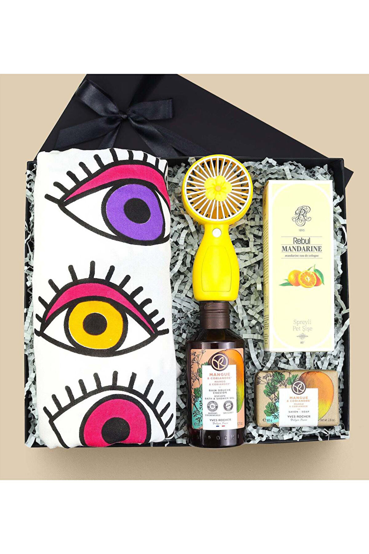Yves Rocher Duş Jeli & Sabun & Peştemal & El Fanı & Kolonya Yaz Hediye Seti